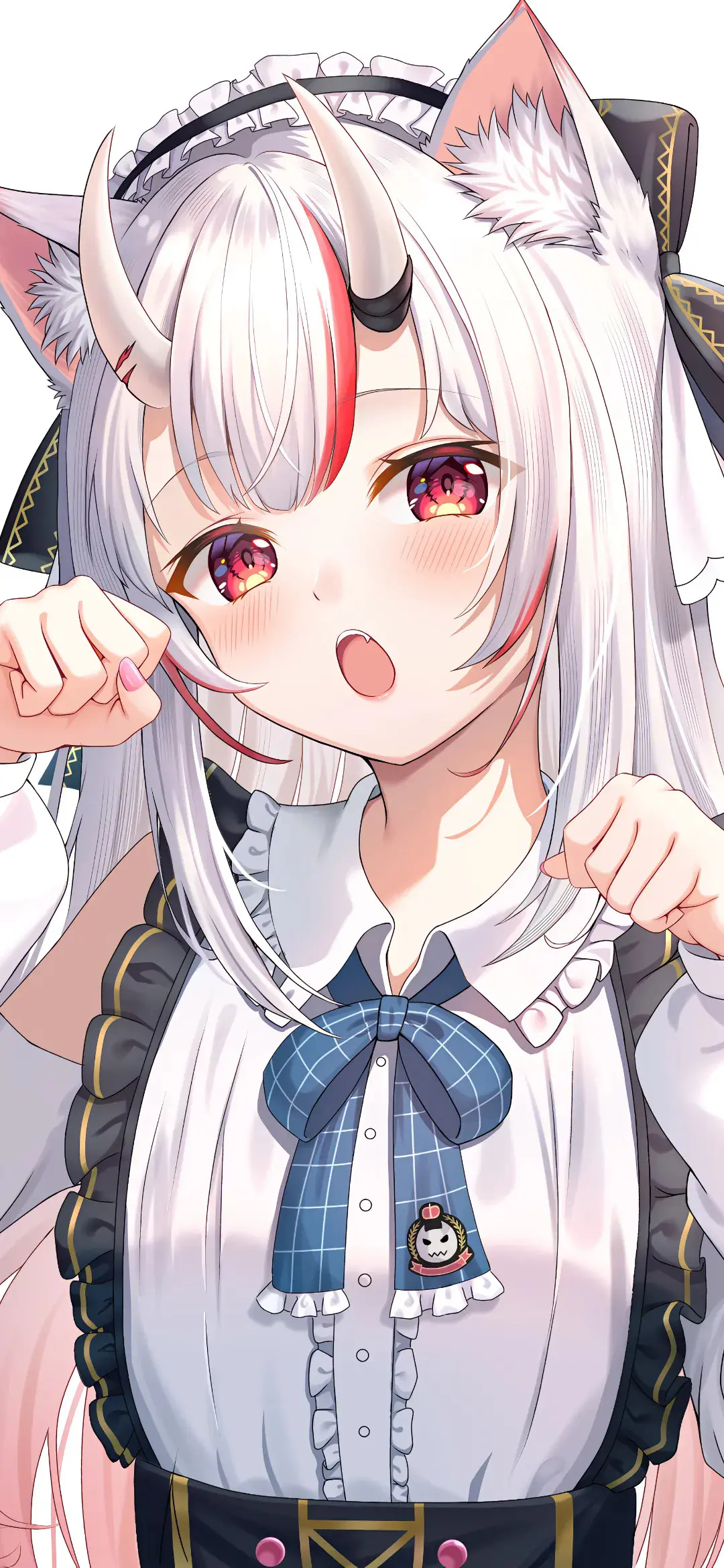 【动漫壁纸】白发兽耳美少女 崩铁银狼 小波奇 你笑了我记得  还有什么比这更甜呢-公众号小姨ai
