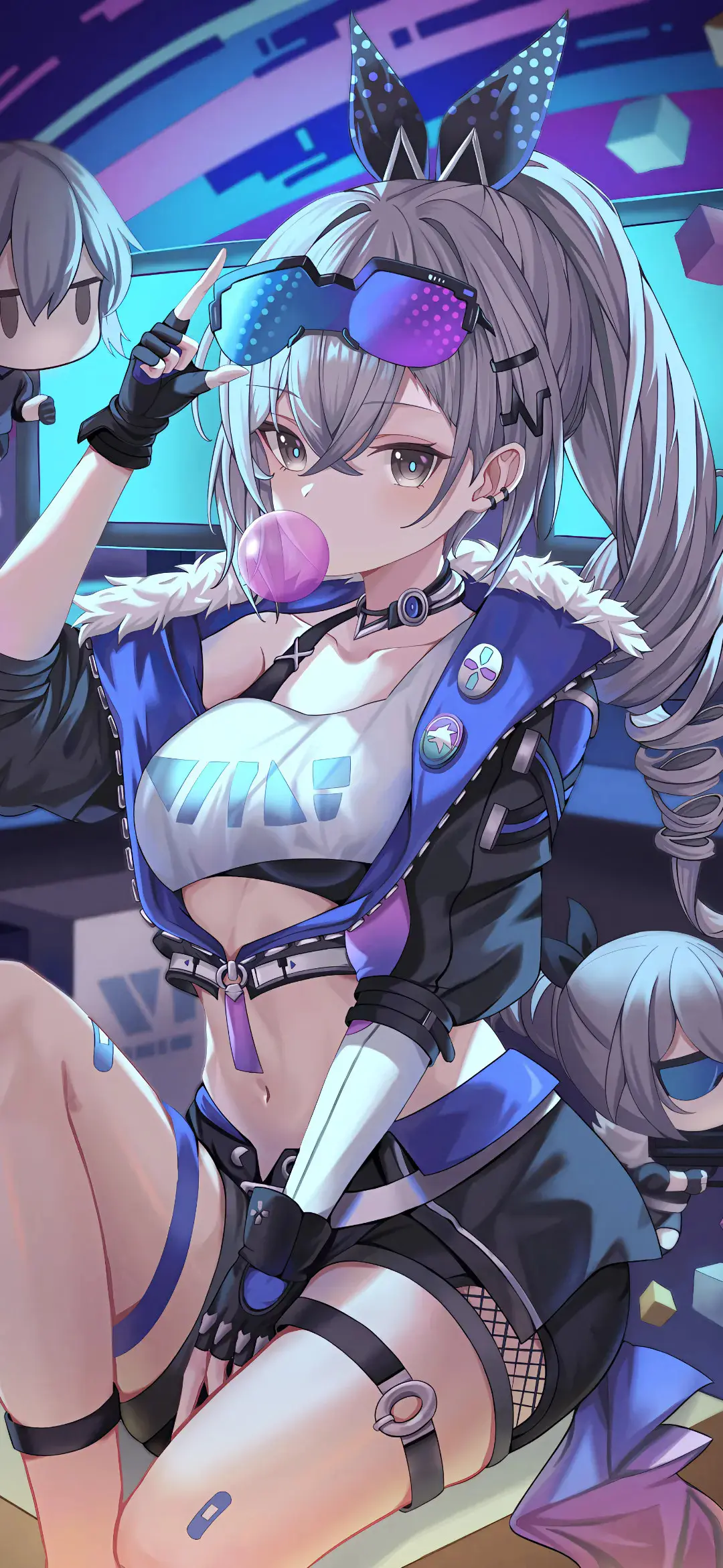 【动漫壁纸】白发兽耳美少女 崩铁银狼 小波奇 你笑了我记得  还有什么比这更甜呢 手机壁纸-第3张