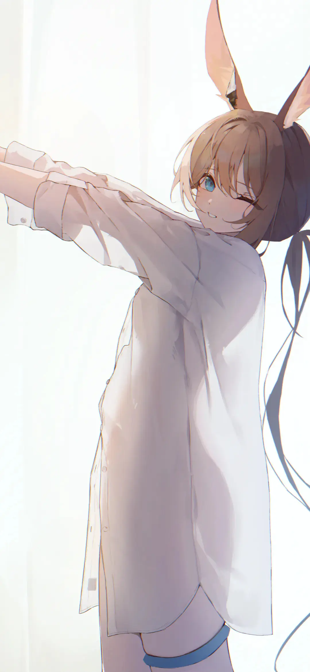 【动漫壁纸】JK制服 赛马娘 星野爱 兽耳美少女  争不过朝夕，又念着过往。 手机壁纸-第3张