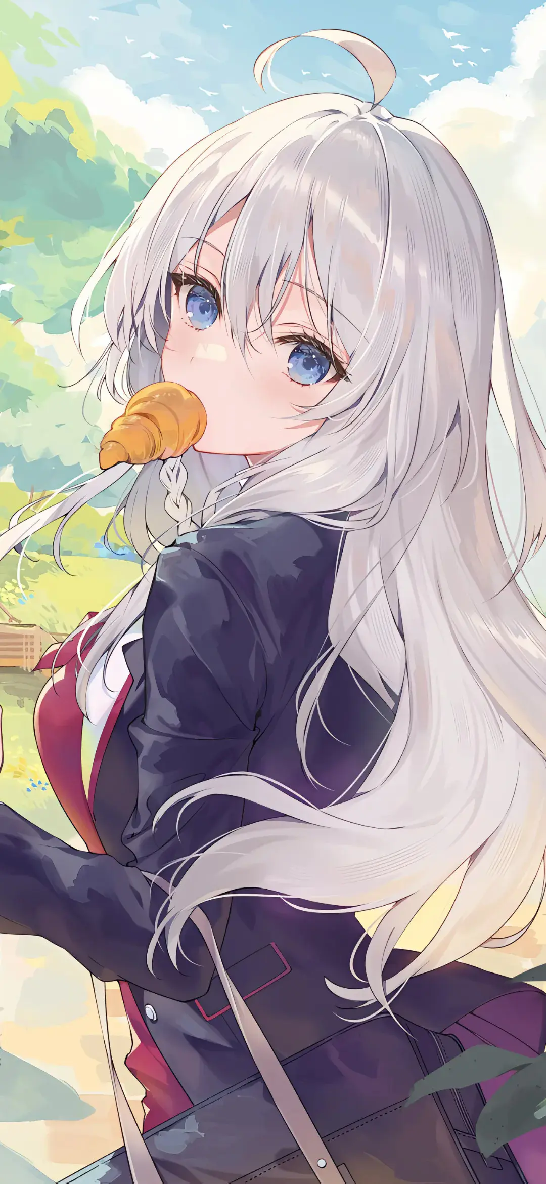 【动漫壁纸】白毛美少女 虚拟主播 朱音リゼ  崩铁 花火 绝区零 艾莲 插画动漫美图推荐 手机壁纸-第3张