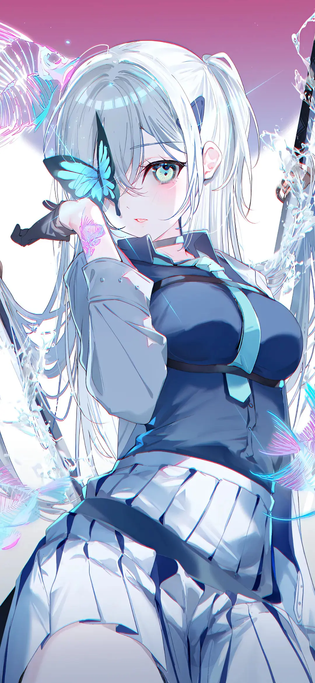 【动漫壁纸】粉毛兽耳美少女 原神 小胡桃 鸣潮 吟霖 请不要失望 哪怕平淡收场 手机壁纸-第1张