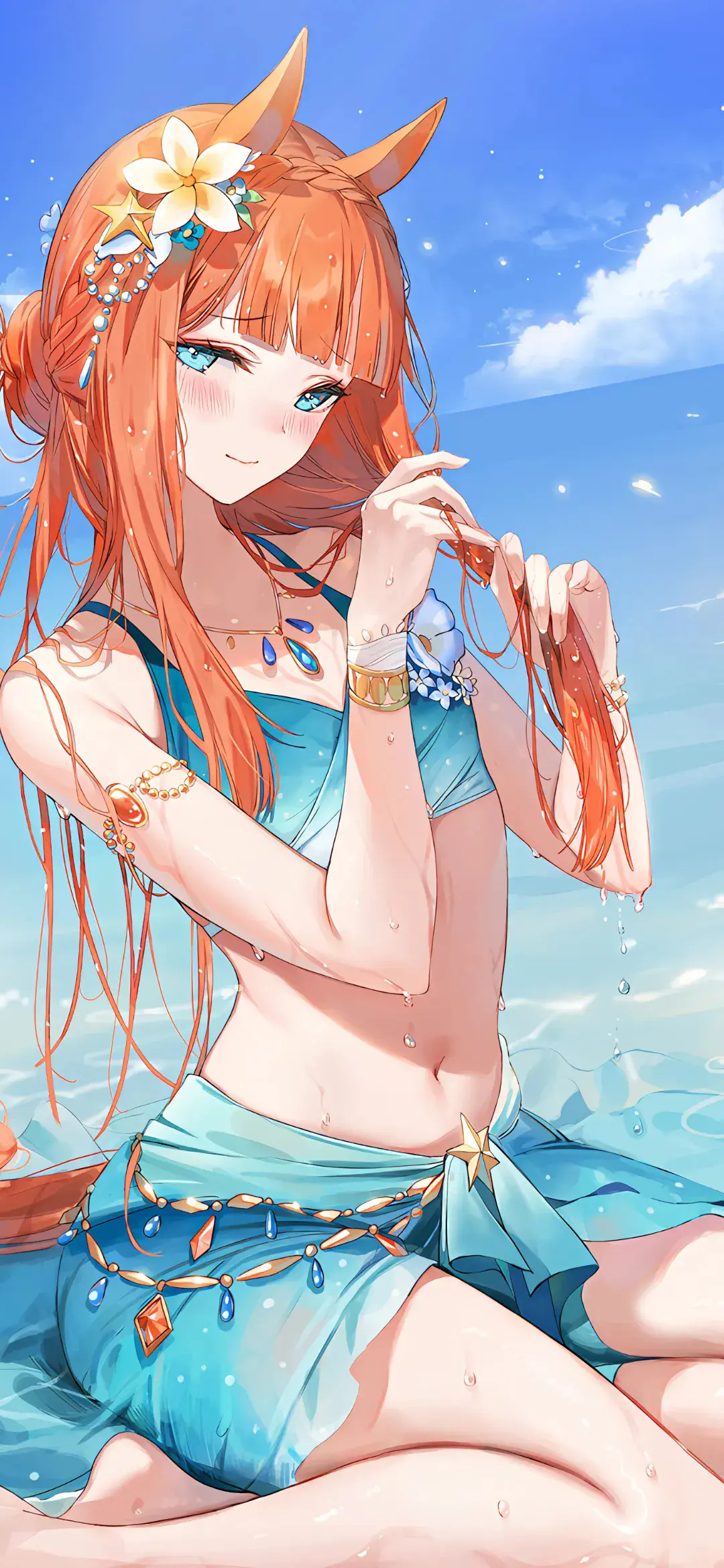 【动漫壁纸】白毛兽耳美少女 赛马娘 女仆 星铁 星 我的存在就好比群演 无关紧要 手机壁纸-第10张