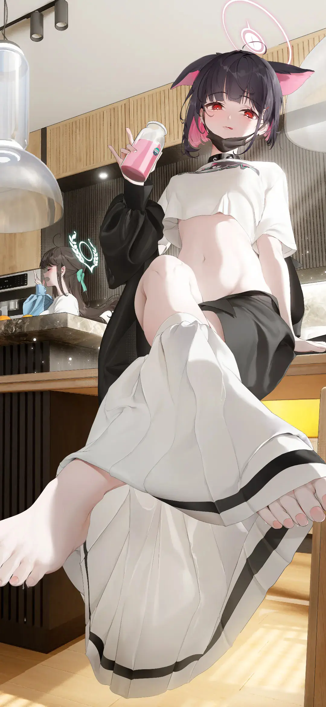 【动漫壁纸】兽耳美少女 碧蓝档案 女仆 放任自己在无尽黑暗憔悴 手机壁纸-第4张