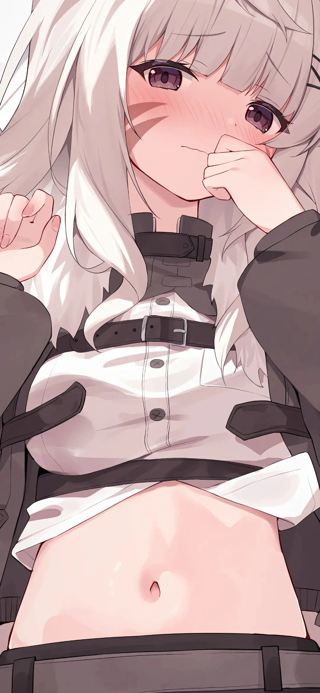 【动漫壁纸】兽耳美少女 碧蓝档案 女仆 放任自己在无尽黑暗憔悴-公众号小姨ai