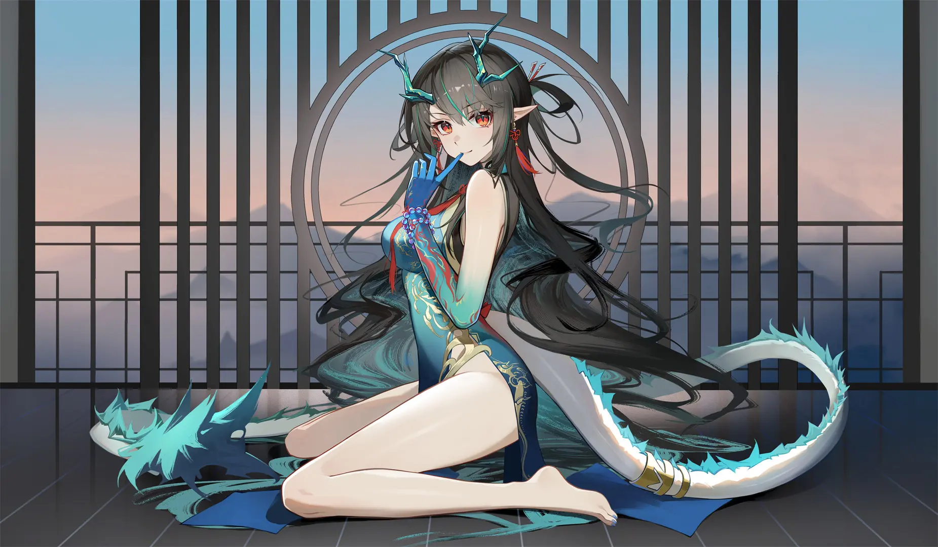 【动漫壁纸】兽耳美少女 碧蓝档案 女仆 放任自己在无尽黑暗憔悴 手机壁纸-第15张