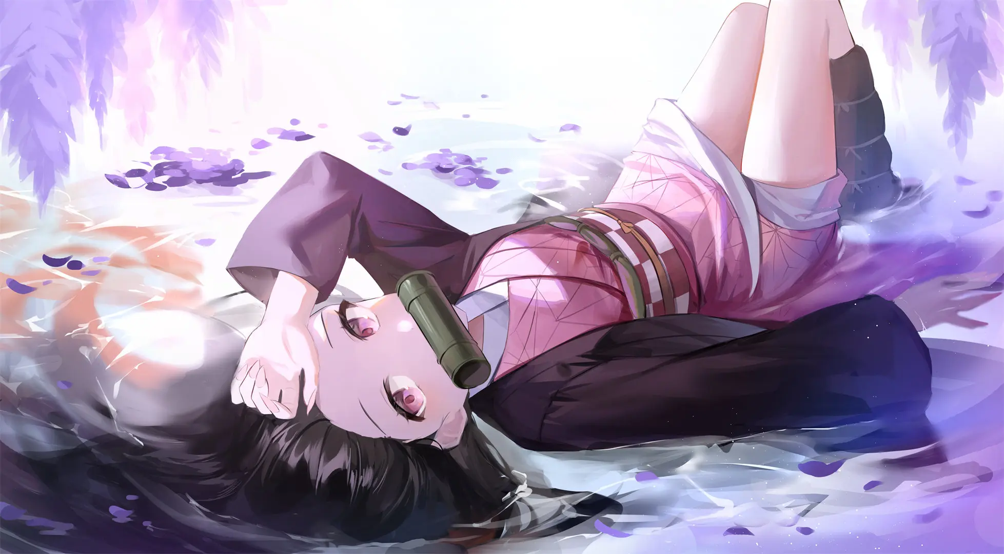 【壁纸特辑】鬼灭之刃 蝴蝶忍 灶门祢豆子 插画美图 手机壁纸-第9张