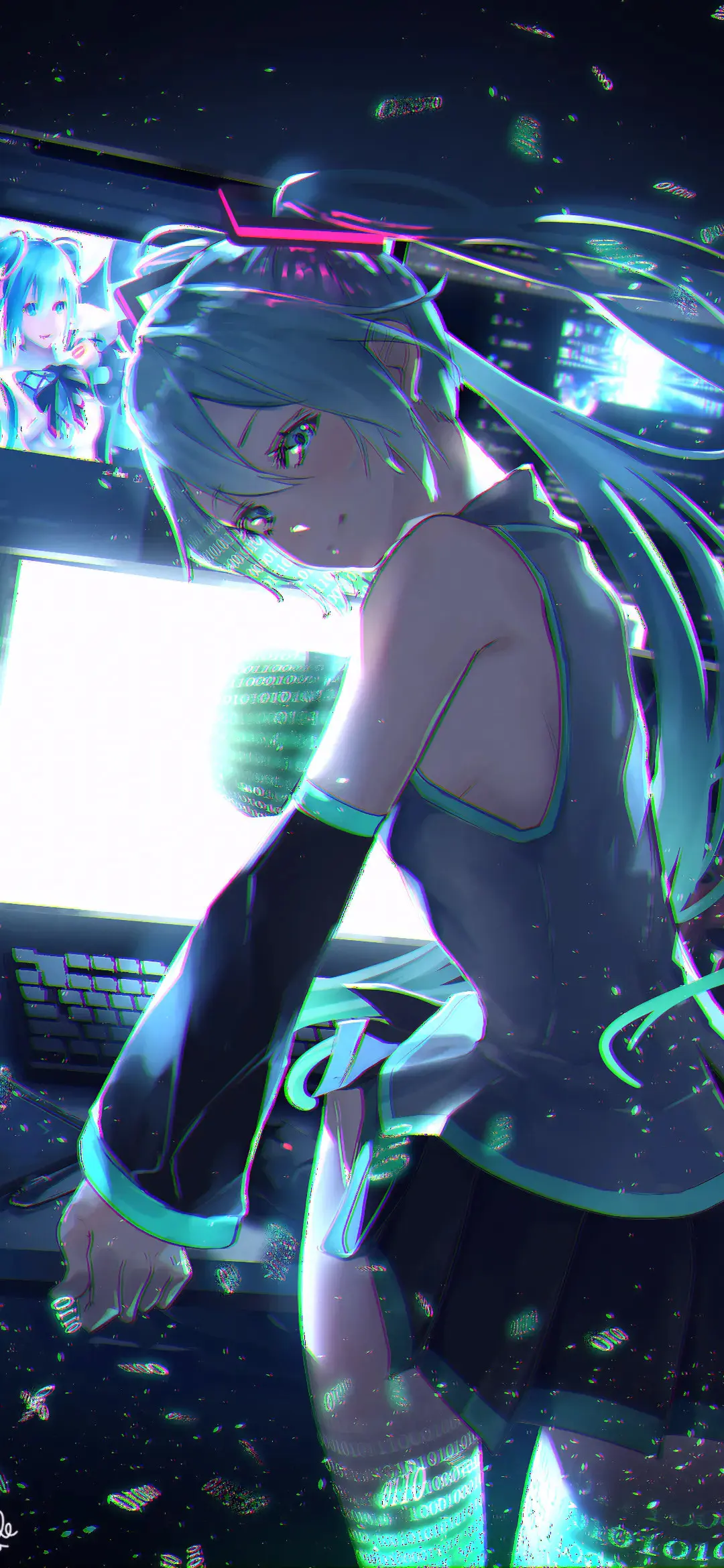 【动漫壁纸】绝区零 艾莲乔 初音未来 JK制服 就连说再见的资格我也不配 手机壁纸-第18张