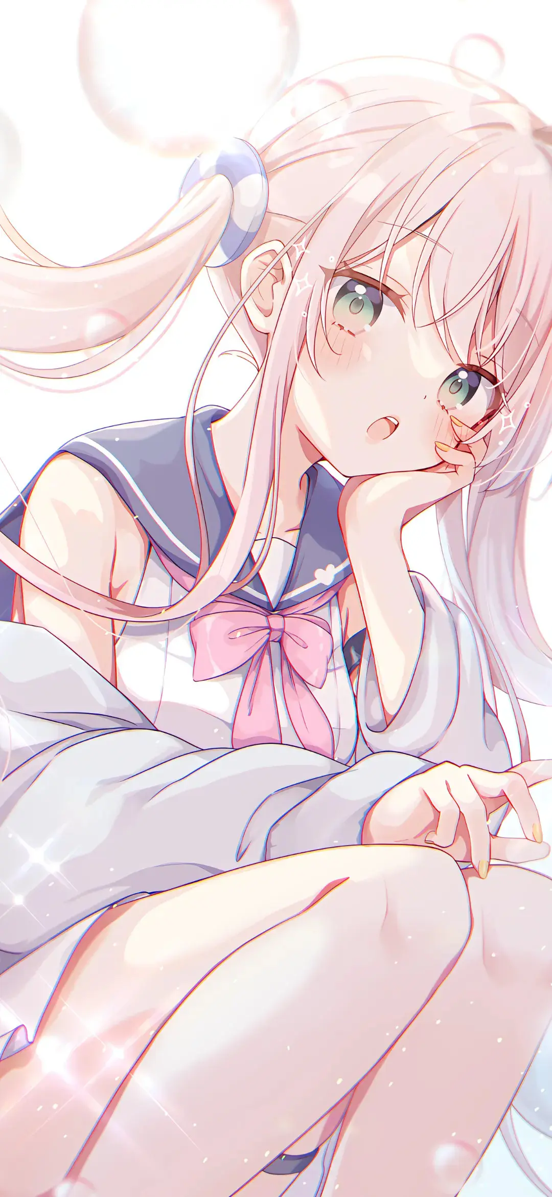 【动漫壁纸】双马尾美少女 小鸟游星野 运动 晾衣服 若是你不在 我该如何去爱-公众号小姨ai