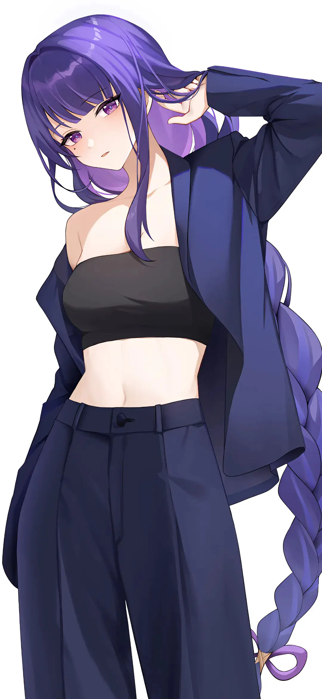 【动漫壁纸】崩坏 星穹铁道 黄泉 原神 雷电将军 兽耳白毛美少女 感情需要时间的自愈 手机壁纸-第6张