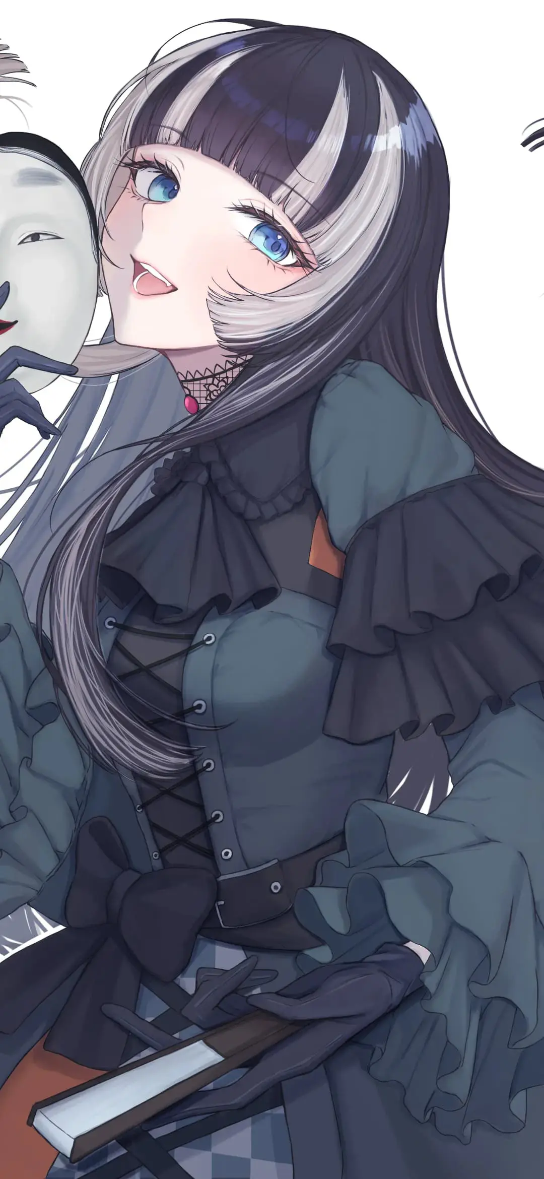 【动漫壁纸】碧蓝档案 妃咲 JK制服 白发兽耳美少女 你的人生是我来迟了 手机壁纸-第4张