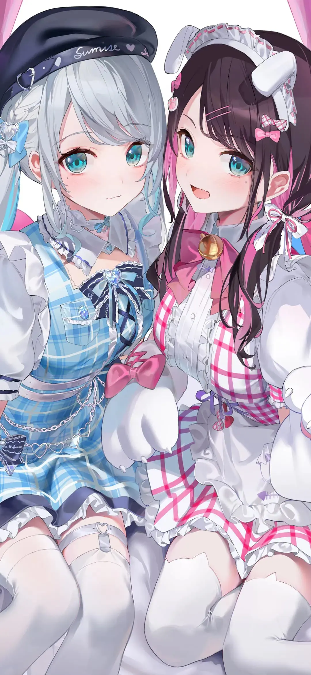 【动漫壁纸】碧蓝档案 妃咲 JK制服 白发兽耳美少女 你的人生是我来迟了 手机壁纸-第7张