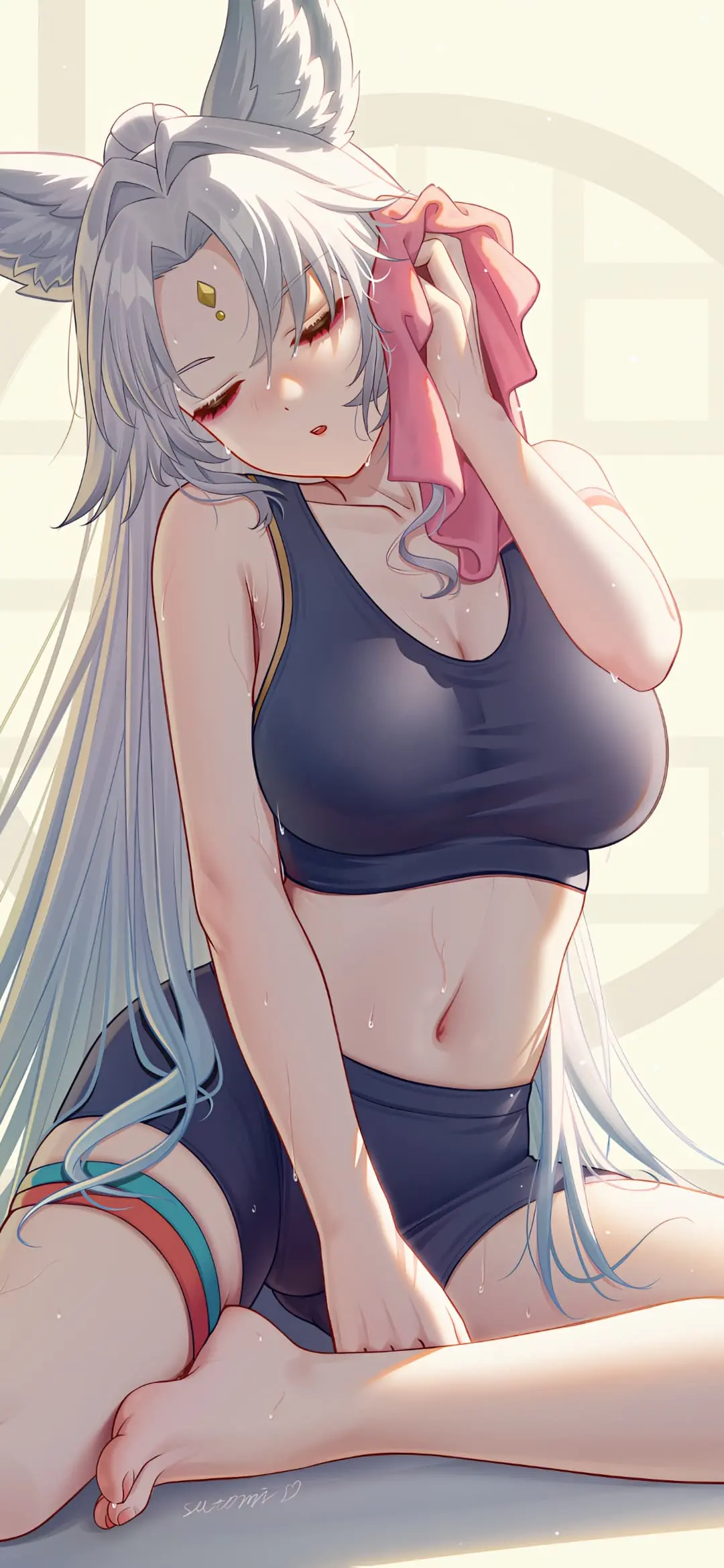 【动漫壁纸】碧蓝档案 砂狼白子 星穹铁道 飞霄 芙莉莲 运动服美少女 壁纸美图推荐 手机壁纸-第10张