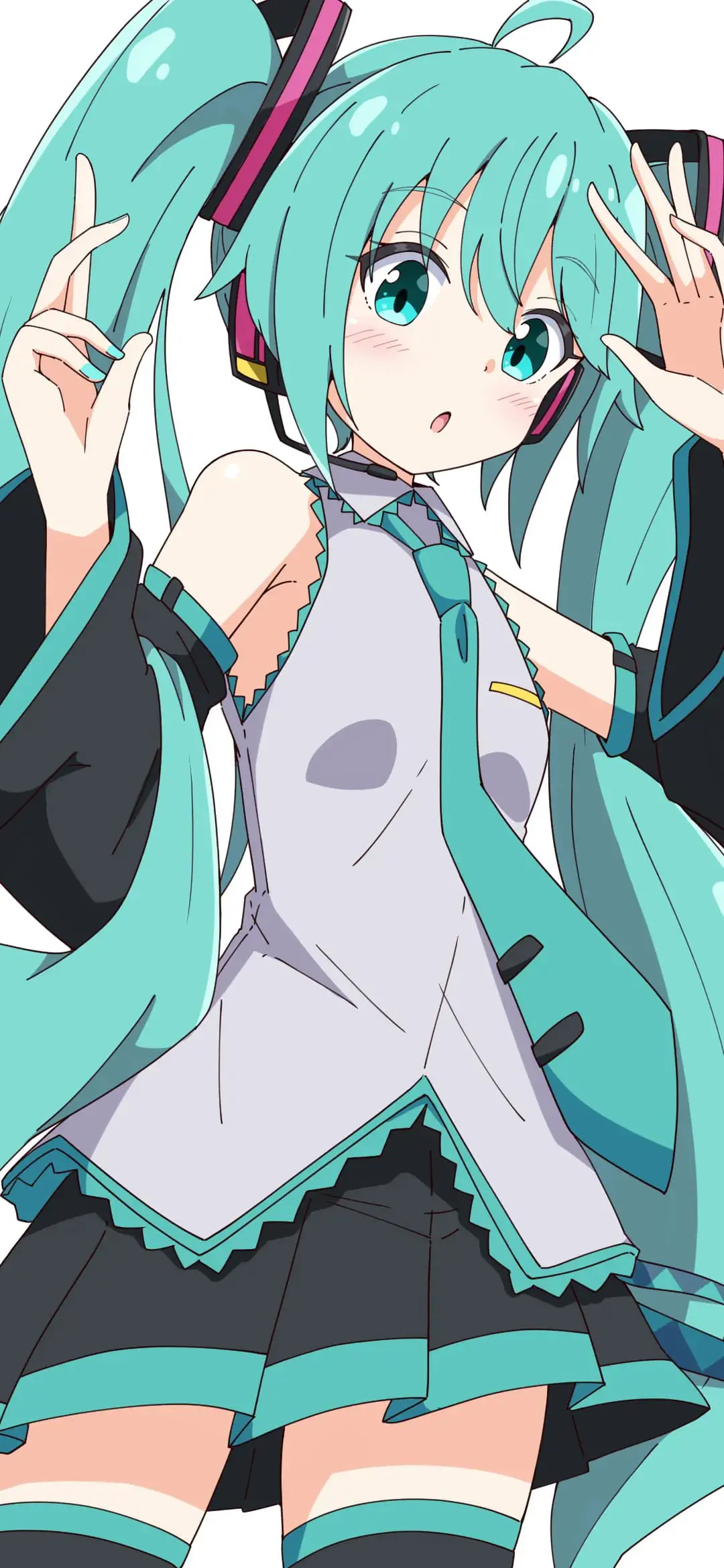 【动漫壁纸】双马尾Miku 星铁 黄泉 碧蓝档案 妃咲 虚拟偶像 湊阿库娅 插画美图推荐 手机壁纸-第3张