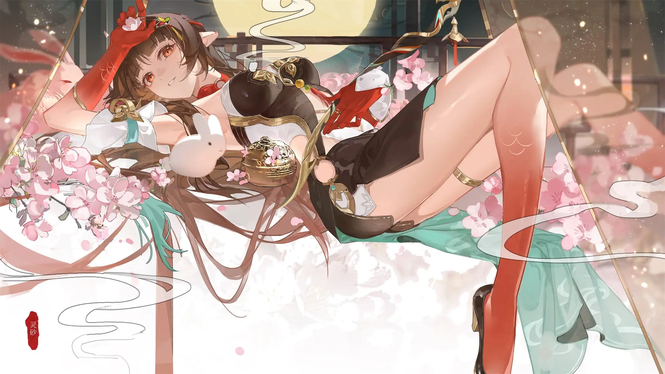 【动漫壁纸】星穹铁道 灵砂 卡芙卡 鬼灭之刃 祢豆子 白发双马尾美少女 插画美图推荐 手机壁纸-第16张