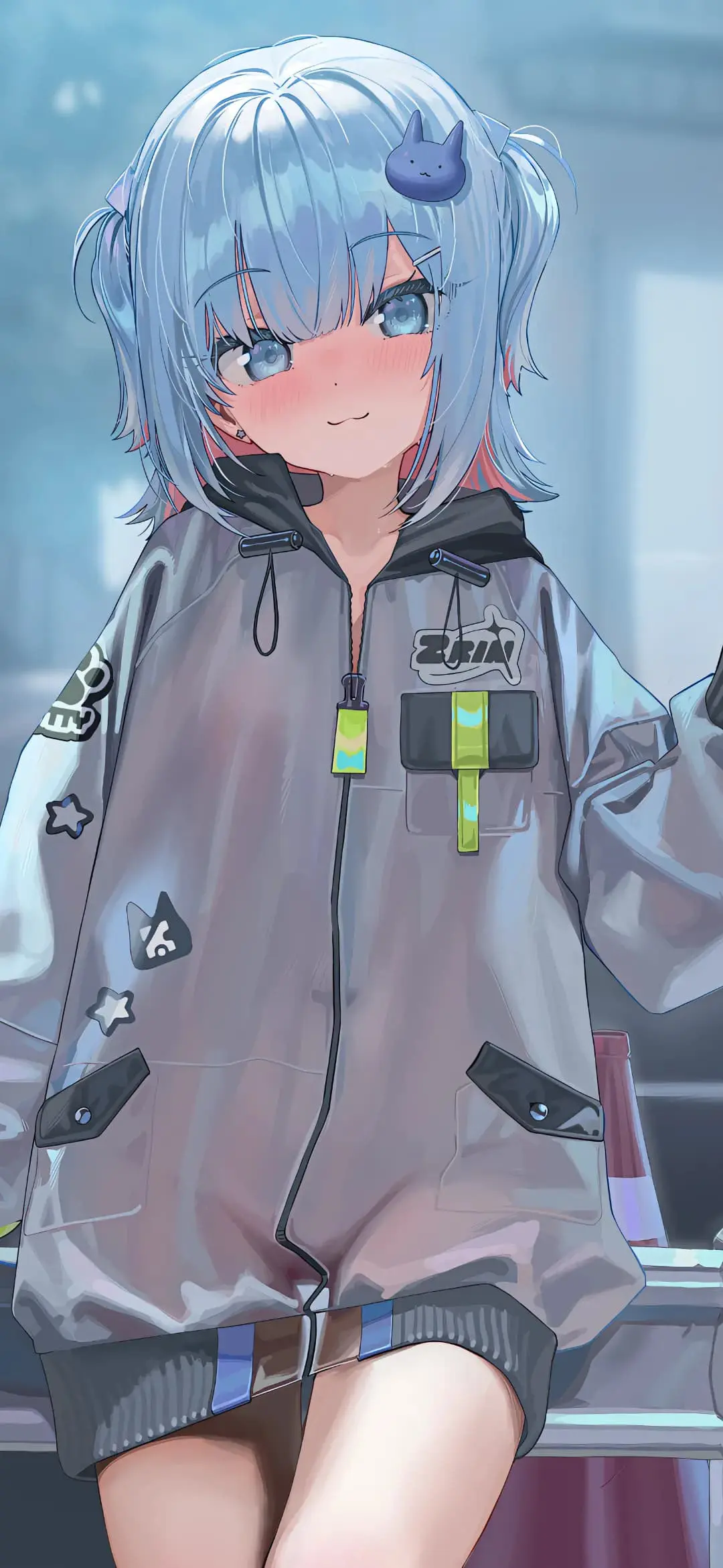 【动漫壁纸】碧蓝档案 睡衣龙华妃咲 白色连衣裙美少女 小鲨鱼 绝区零 简 插画美图推荐 手机壁纸-第6张