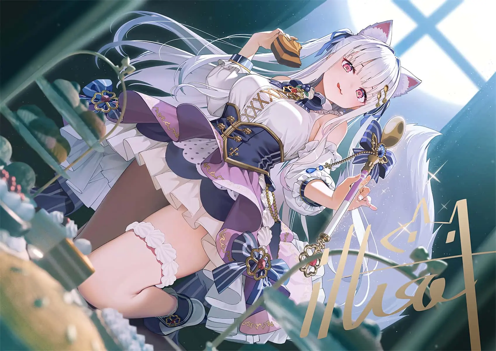 【动漫壁纸】初音未来 崩坏：星穹铁道 托帕  碧蓝档案 空崎ヒナ 调月莉音 放学后的风景 插画美图推荐 手机壁纸-第12张