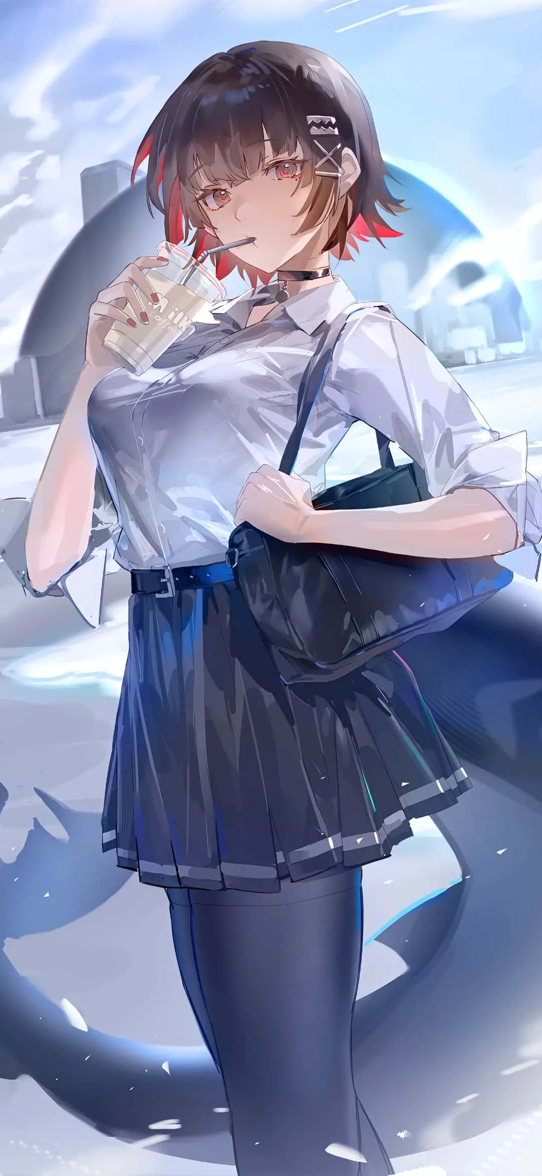 【动漫壁纸】星穹铁道 花火 原神 甘雨 碧蓝档案 早濑优香 银发制服美少女 绝区零 艾莲乔 虚拟主播 西园寺玛丽 插画美图推荐 手机壁纸-第2张