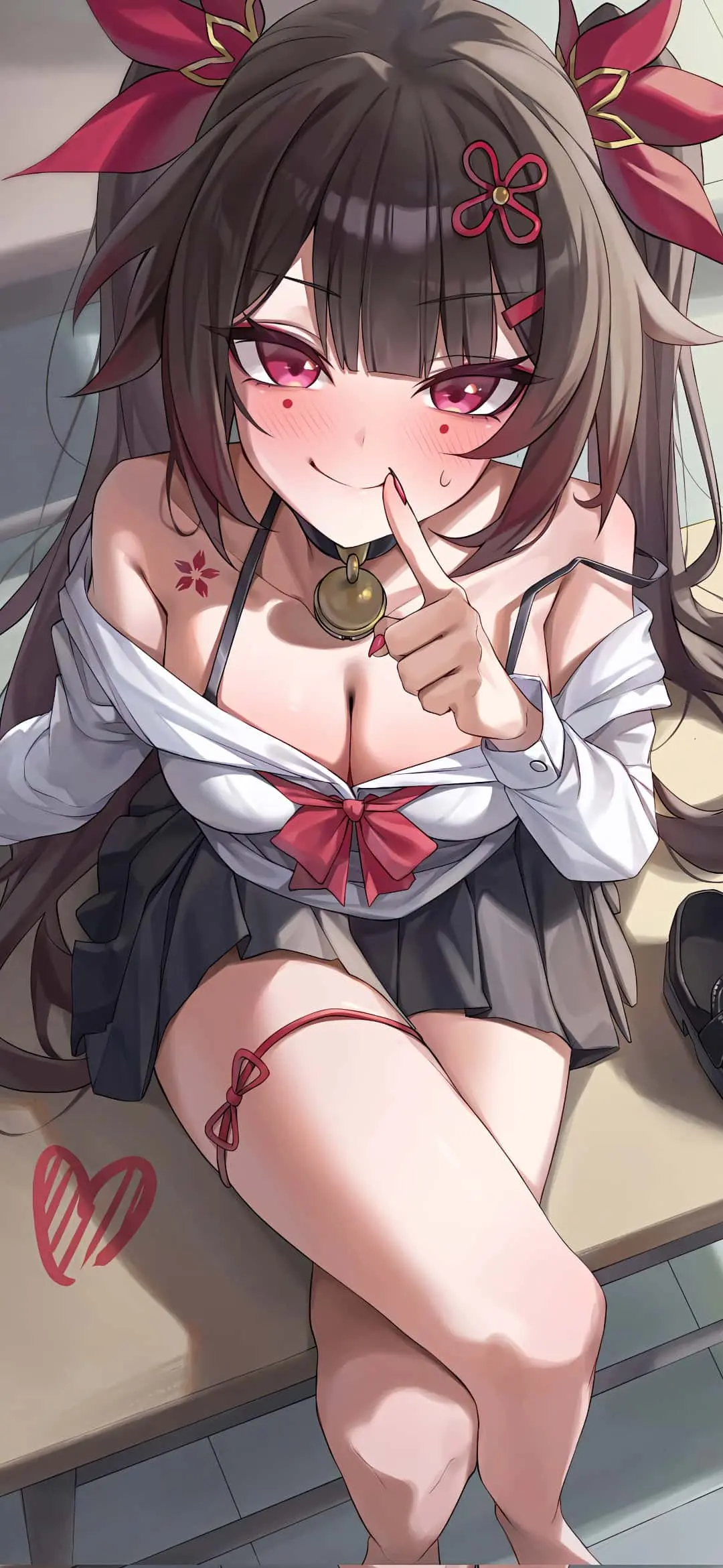 【动漫壁纸】星穹铁道 花火 原神 甘雨 碧蓝档案 早濑优香 银发制服美少女 绝区零 艾莲乔 虚拟主播 西园寺玛丽 插画美图推荐 手机壁纸-第10张