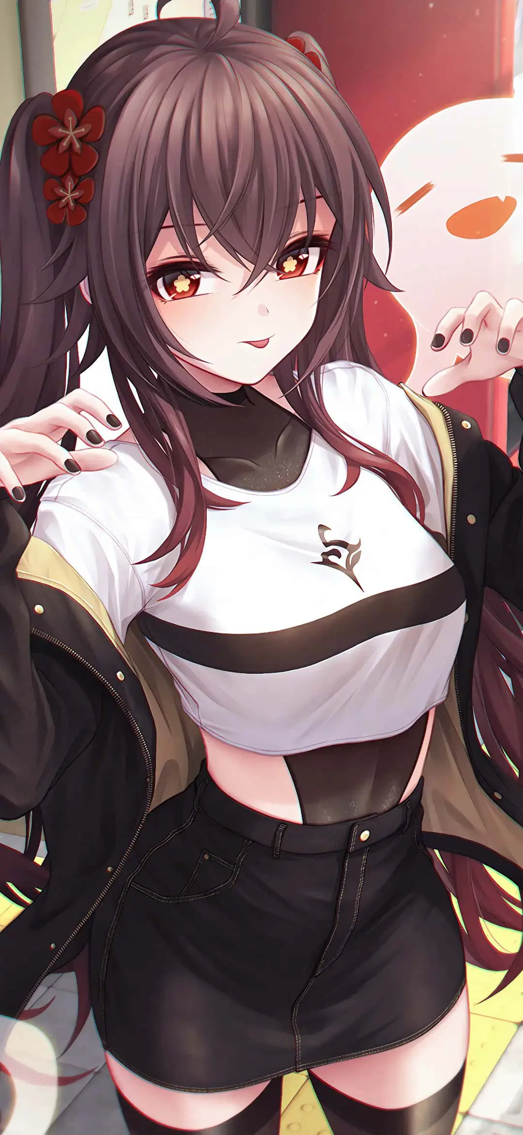 【动漫壁纸】碧蓝档案 小鸟游星野 砂狼 鸣潮 椿 绝区零 星见雅 艾莲乔 原神 胡桃 星铁 黑塔 插画美图推荐 手机壁纸-第6张