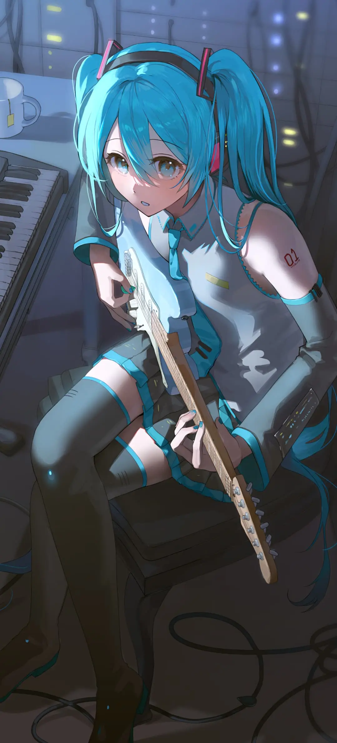 【动漫壁纸】白毛兽耳美少女 碧蓝档案 桐生桔梗 你的微笑总是让我为你着迷 手机壁纸-第4张