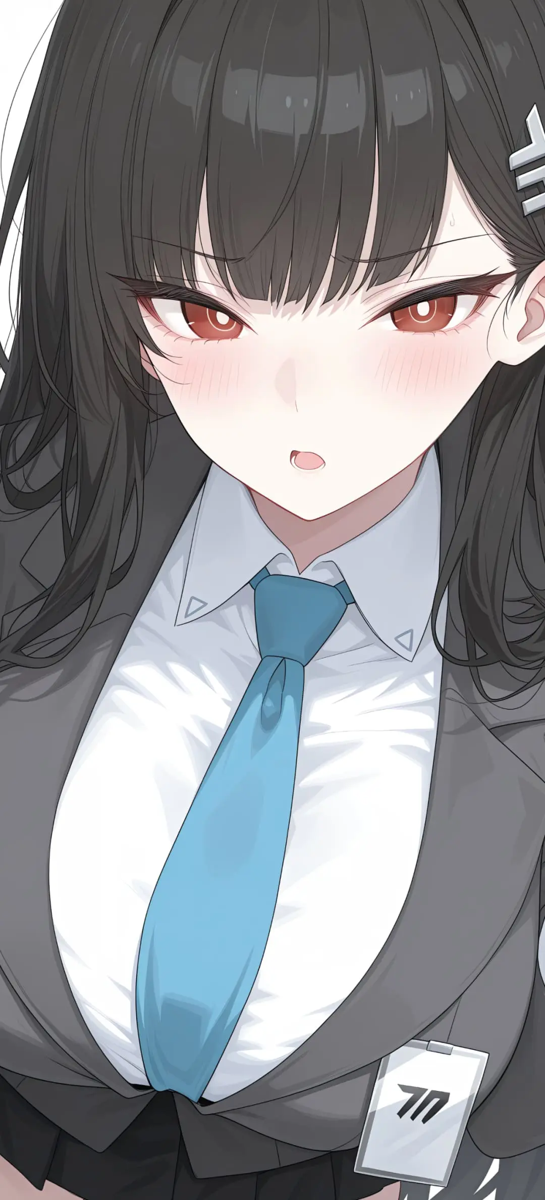 【动漫壁纸】白毛兽耳美少女 碧蓝档案 桐生桔梗 你的微笑总是让我为你着迷 手机壁纸-第10张