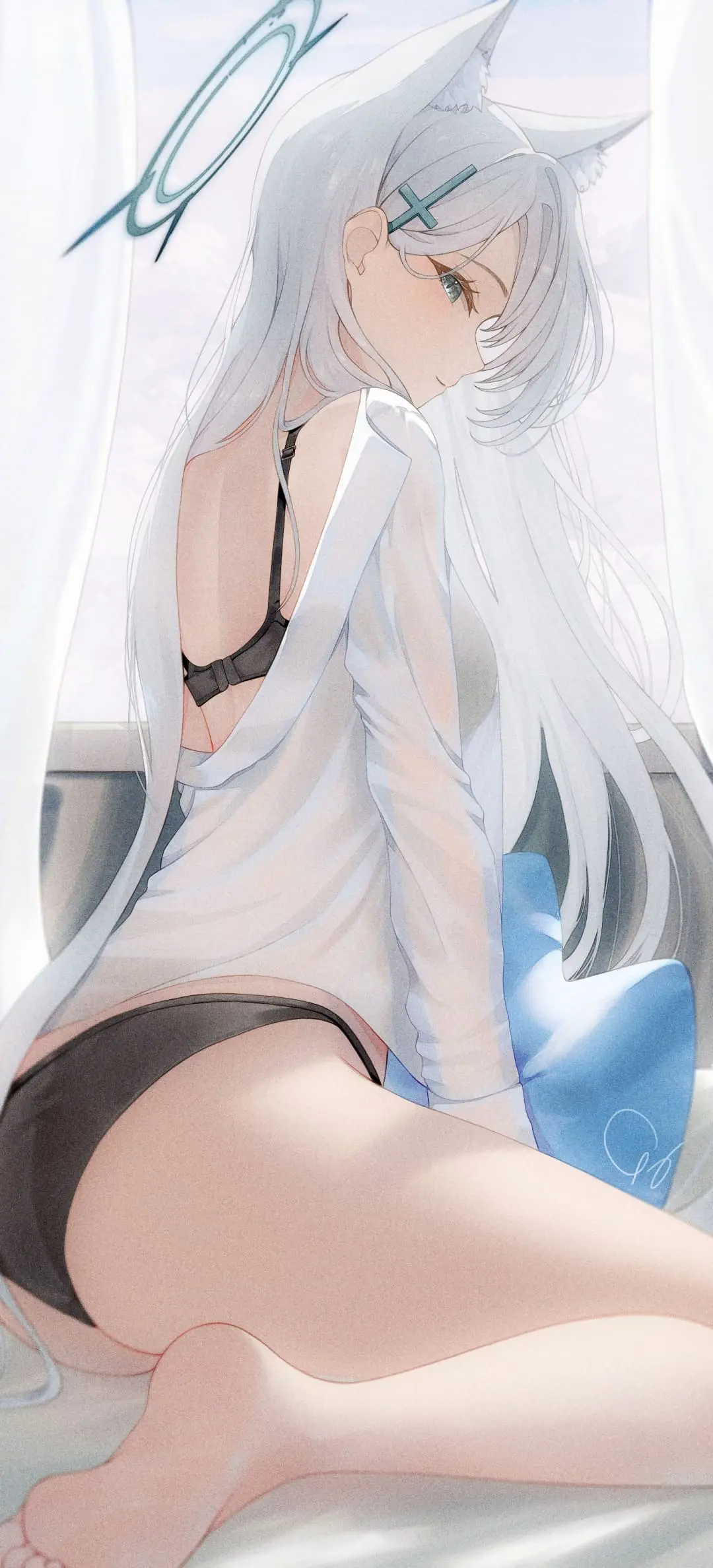 【动漫壁纸】兽耳美少女 JK制服女高 星穹铁道 黑塔 流萤 初音未来 插画美图推荐 手机壁纸-第9张