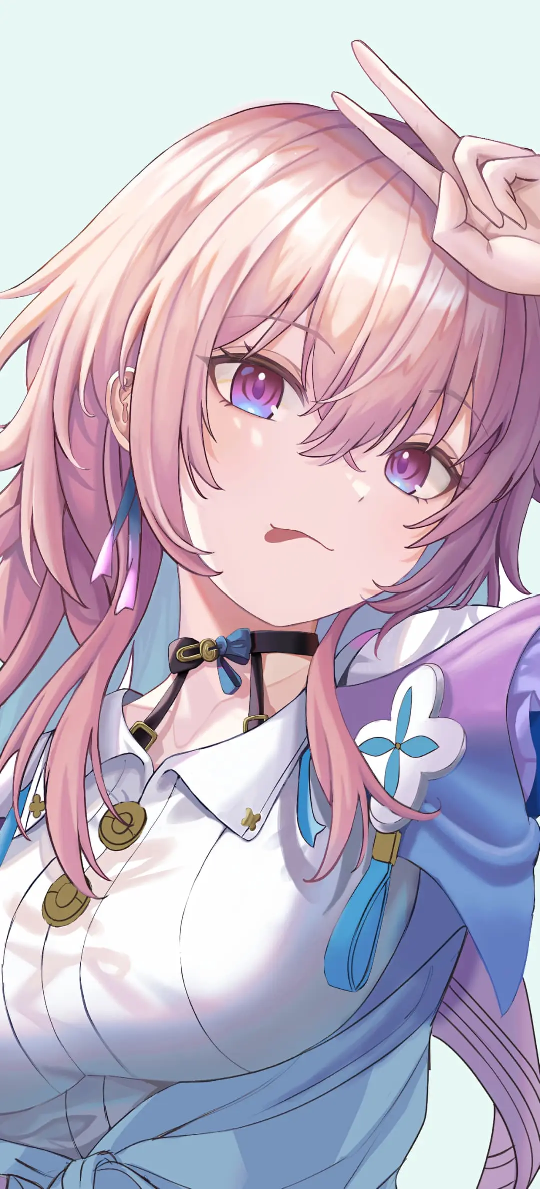 【动漫壁纸】星穹铁道 三月七 原神 芙宁娜 蔚蓝档案 妃咲 垃圾兔 绝区零 伊芙琳 插画美图推荐 手机壁纸-第2张