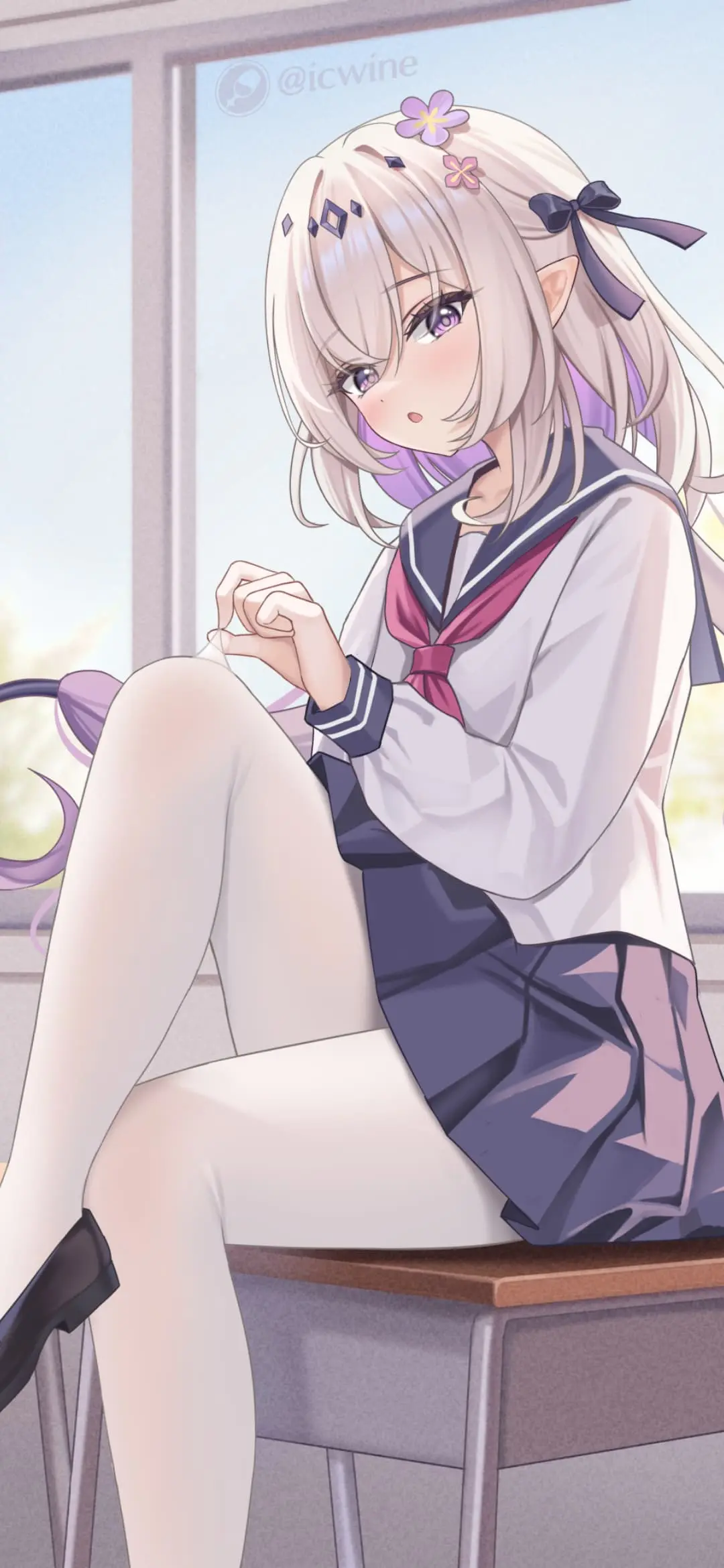 【插画美图】碧蓝档案 百合園セイア 兽耳可爱少女 星穹铁道 阿格莱雅 流萤 大黑塔 虚拟主播 夜见蕾娜 动漫壁纸推荐 手机壁纸-第6张