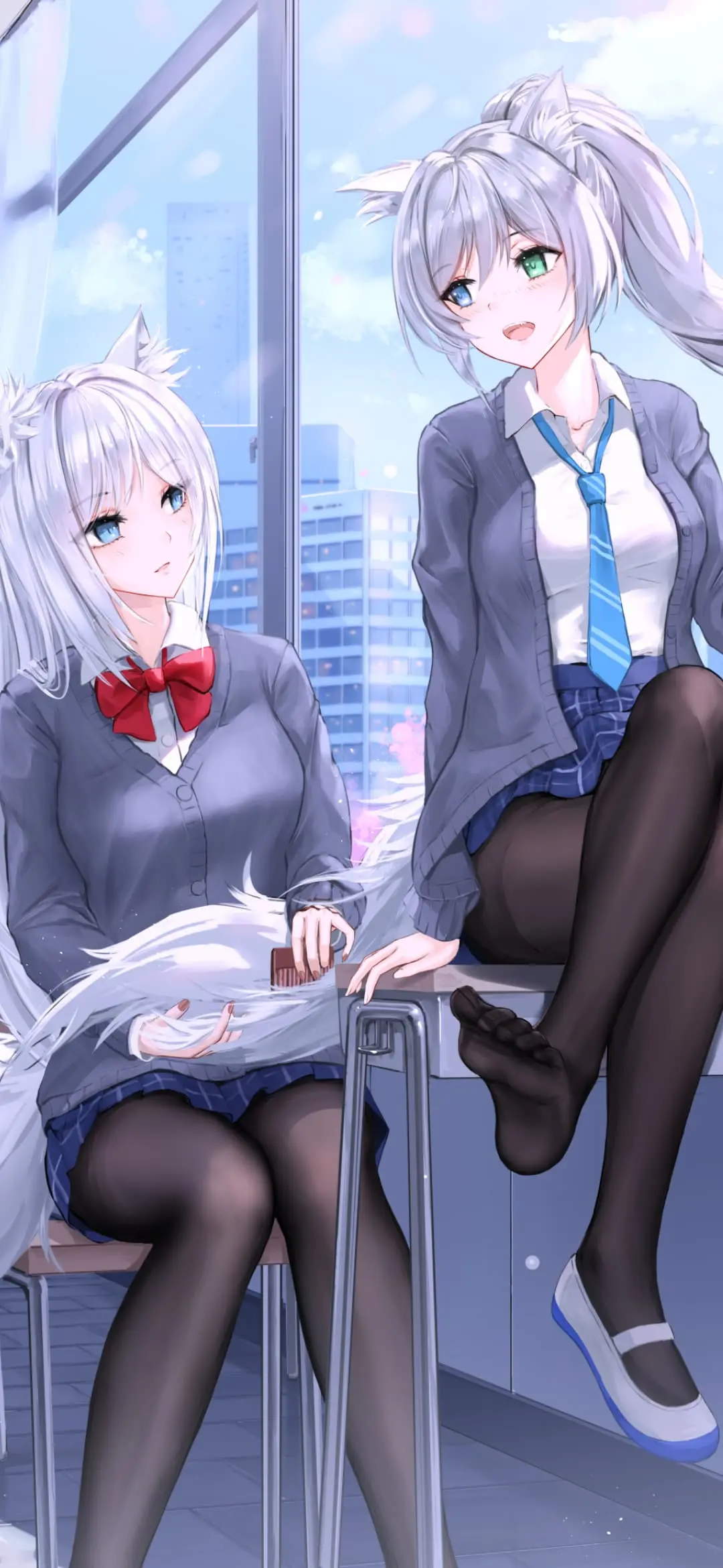 【插画美图】碧蓝档案 百合園セイア 兽耳可爱少女 星穹铁道 阿格莱雅 流萤 大黑塔 虚拟主播 夜见蕾娜 动漫壁纸推荐 手机壁纸-第7张