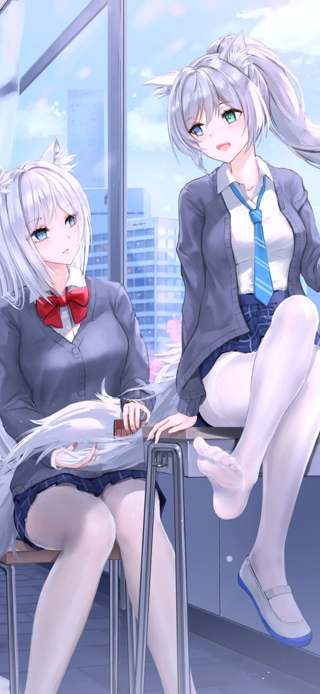【插画美图】碧蓝档案 百合園セイア 兽耳可爱少女 星穹铁道 阿格莱雅 流萤 大黑塔 虚拟主播 夜见蕾娜 动漫壁纸推荐 手机壁纸-第8张