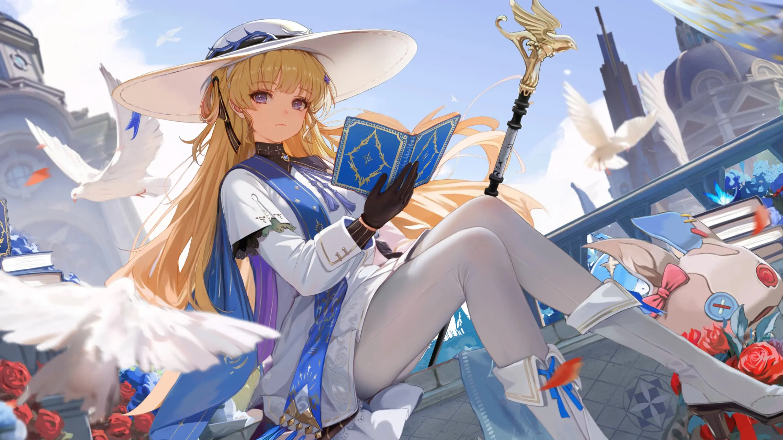 【动漫壁纸】蔚蓝档案 妃咲 小塗マキ 绝区零 玲 伊芙琳 东方Project 洩矢诹访子 初音未来 鸣潮 菲比 插画美图推荐 手机壁纸-第12张