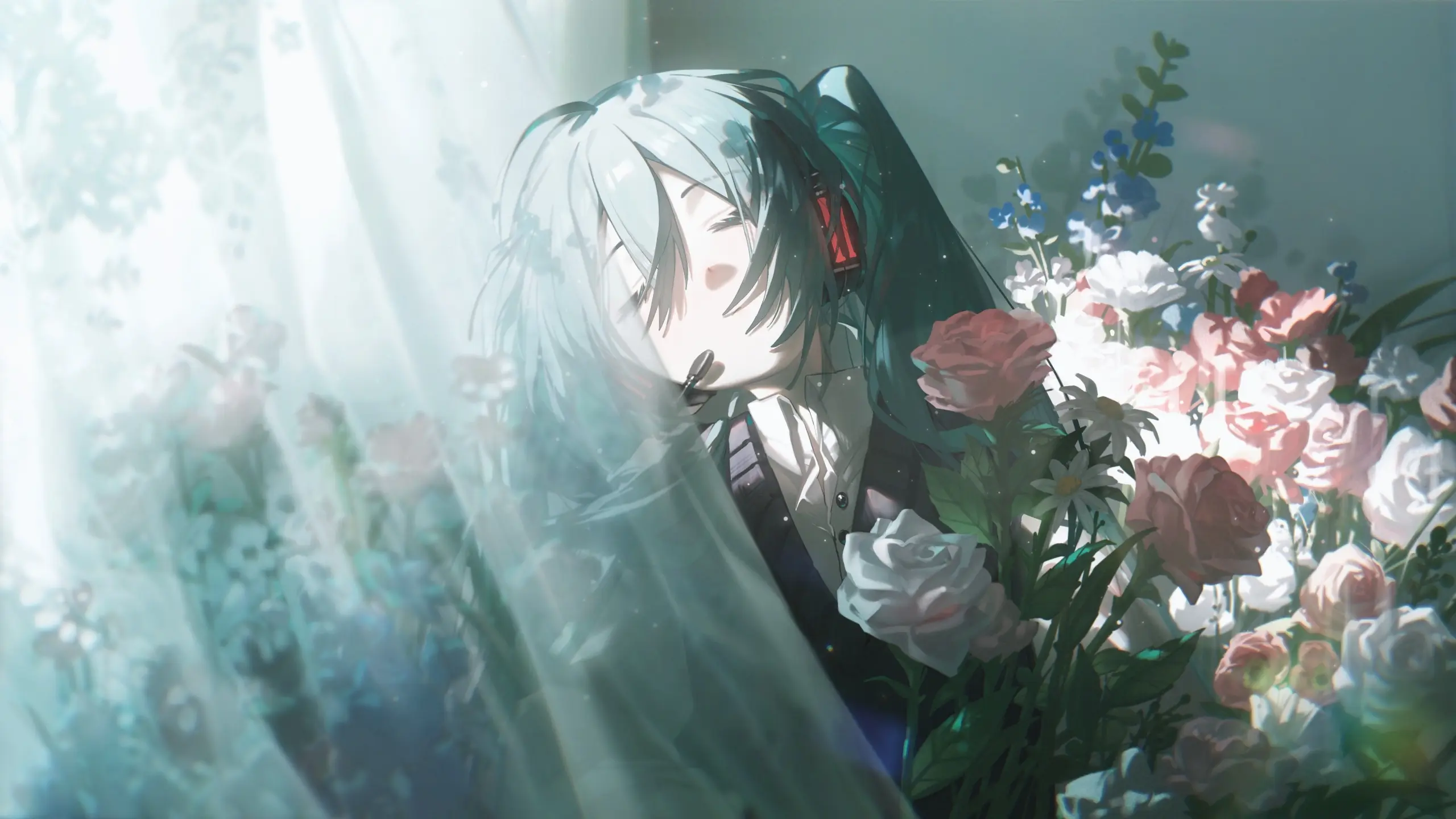 【动漫壁纸】明日方舟 爱布拉娜 蔚蓝档案 砂狼白子 初音未来 星穹铁道 流萤 绝区零 伊芙琳 插画美图推荐 壁纸-第12张