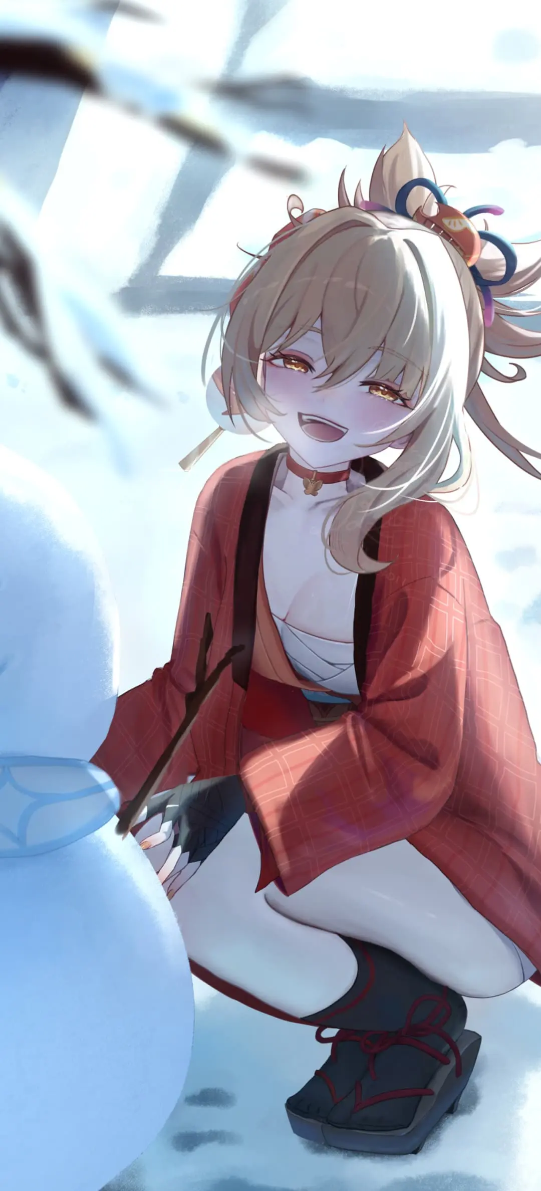 【动漫插画】原神 胡桃 霄宫 “没事做的话，我来给你讲故事吧!”-公众号小姨ai