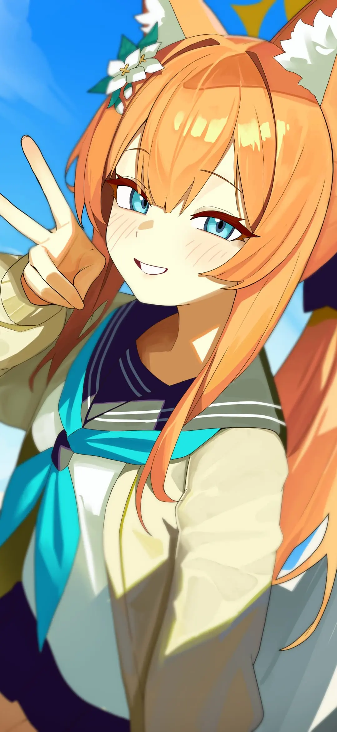 【动漫壁纸】蔚蓝档案 飞鸟马时 伊落マリー 兽耳粉毛女仆 Miku  星穹铁道 风堇 雪花菈米 插画美图推荐 手机壁纸-第3张