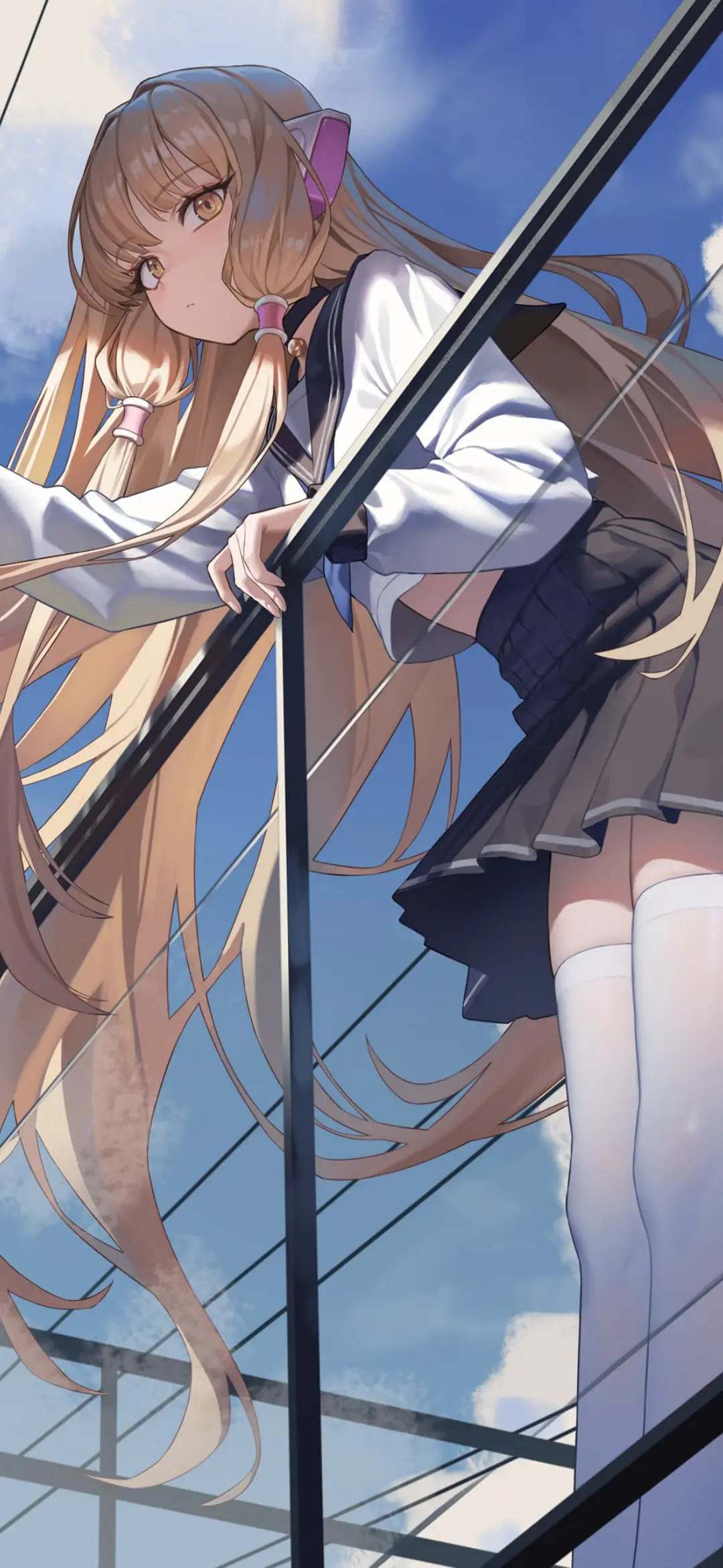 【动漫壁纸】蔚蓝档案 飞鸟马时 伊落マリー 兽耳粉毛女仆 Miku  星穹铁道 风堇 雪花菈米 插画美图推荐 手机壁纸-第5张