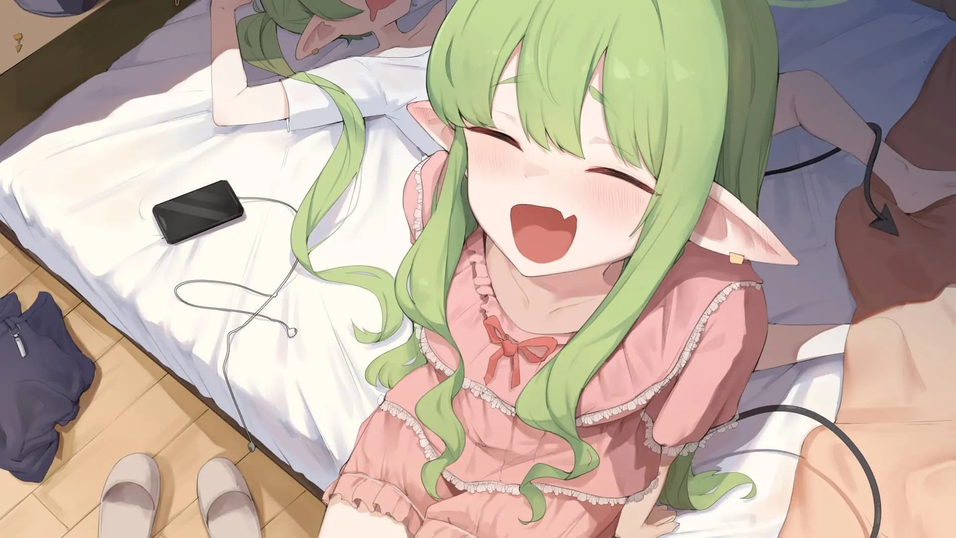 【动漫壁纸】女仆美少女 初音未来 蔚蓝档案 妃咲JK装 插画美图推荐 壁纸-第19张
