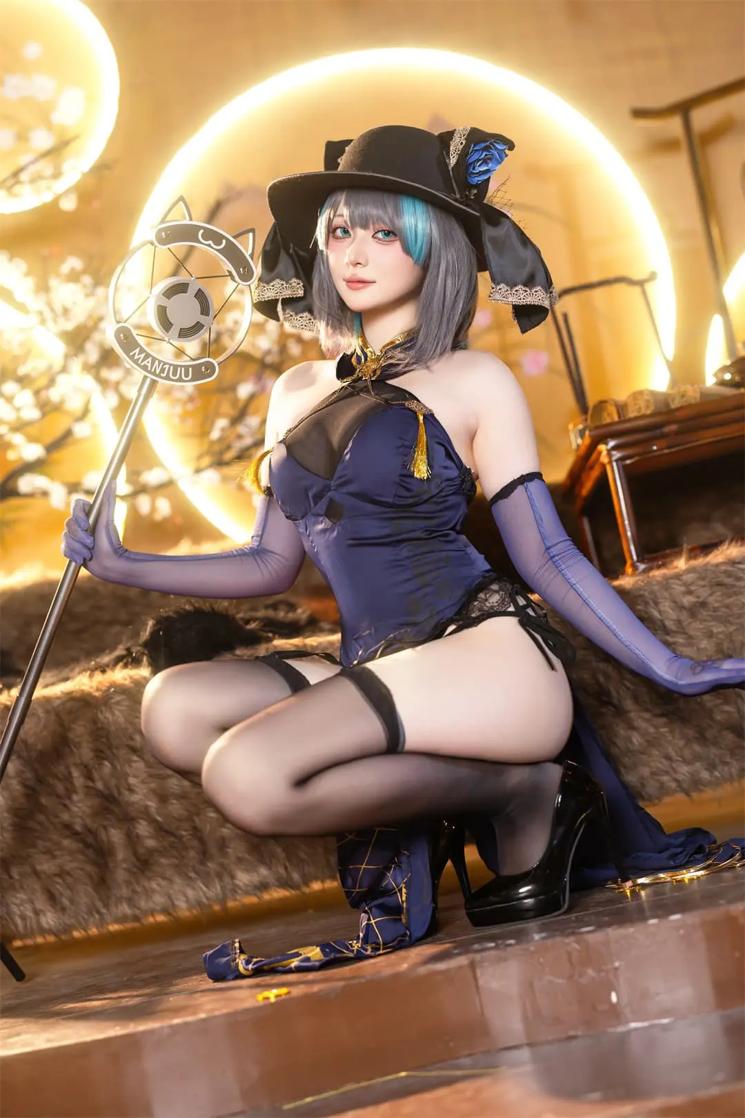COS精选 金装猫猫头 碧蓝航线 柴郡@屿鱼（共60张） COSPLAY-第3张