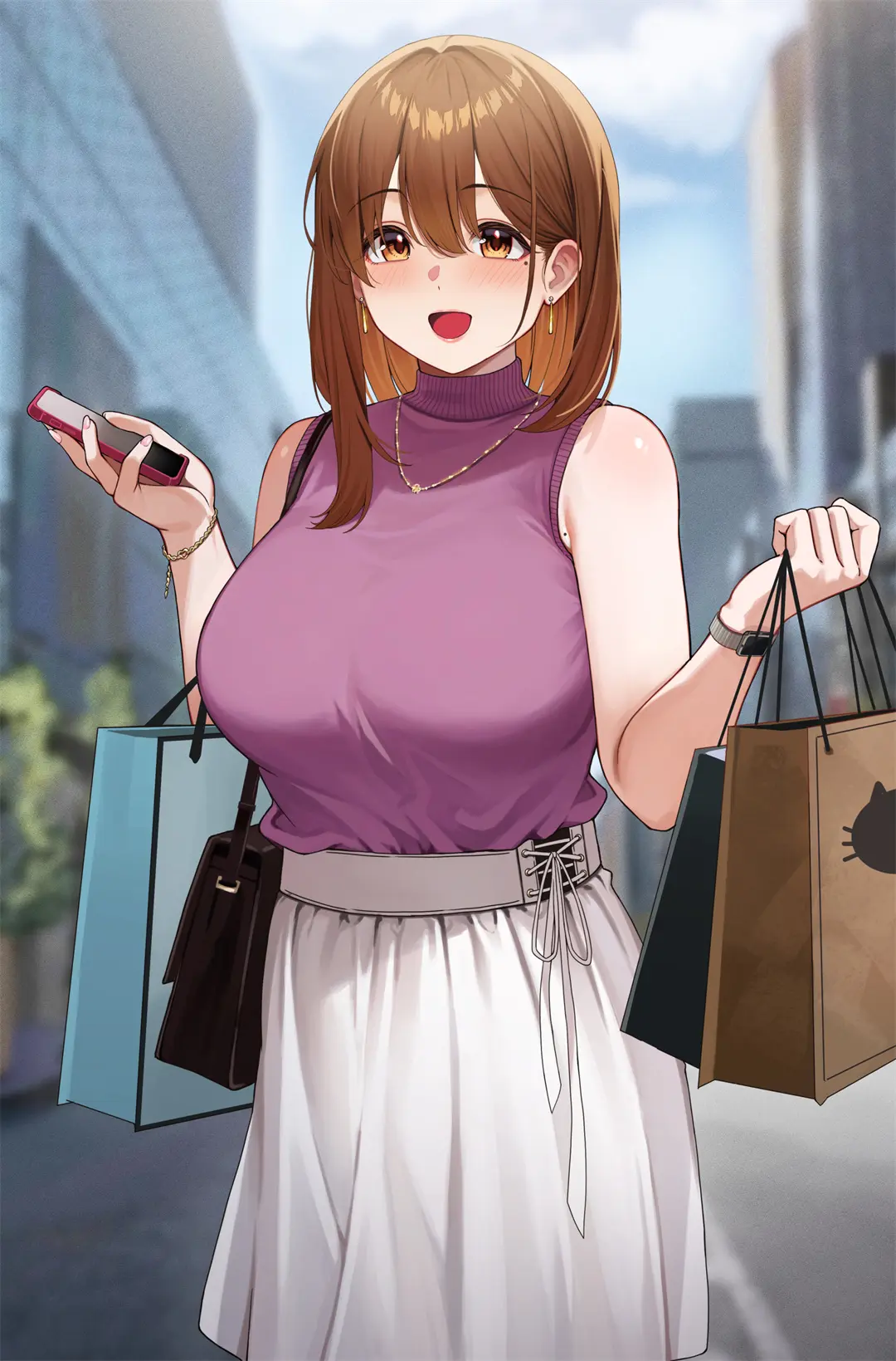 【插画美图】星穹铁道 遐蝶 蔚蓝档案 圣园未花 葛叶 都市 夜景 房间 美少女 崩坏3 布洛妮娅 动漫壁纸推荐-公众号小姨ai