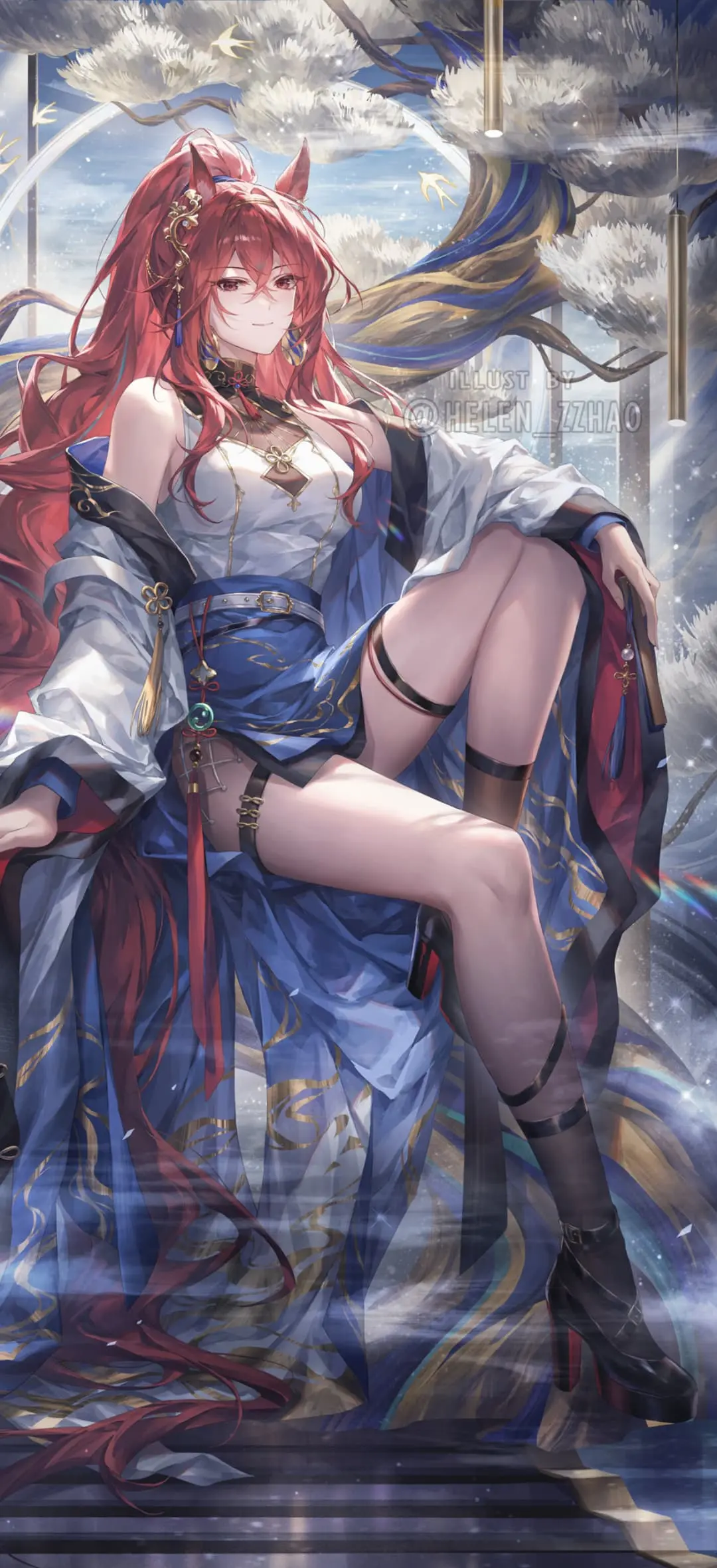 【动漫壁纸】明日方舟 阿米娅 星穹铁道 遐蝶 绝区零 薇薇安 星见雅 原神 瓦蕾莎 JK美少女 插画美图 壁纸-第4张