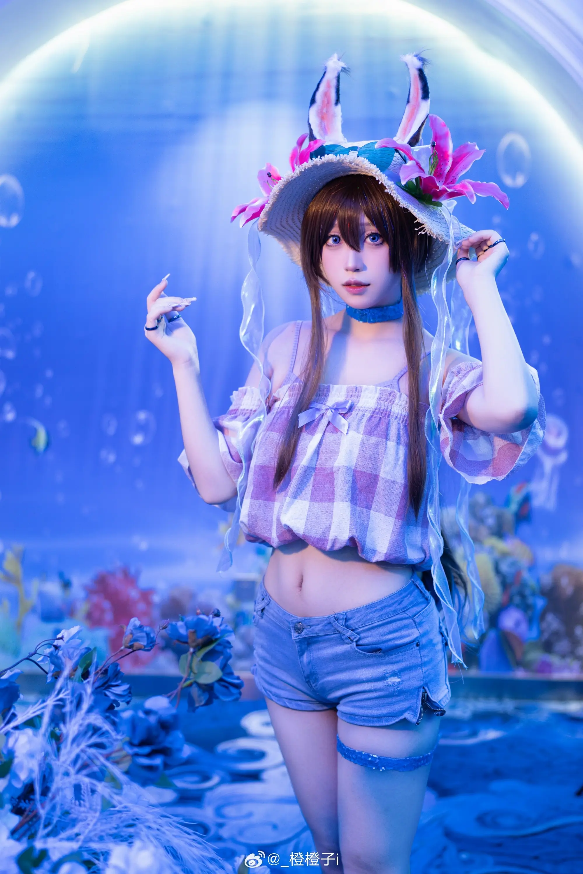 cosplay 还不能休息哦！博士！ 阿米娅 明日方舟@_橙橙子i-公众号小姨ai