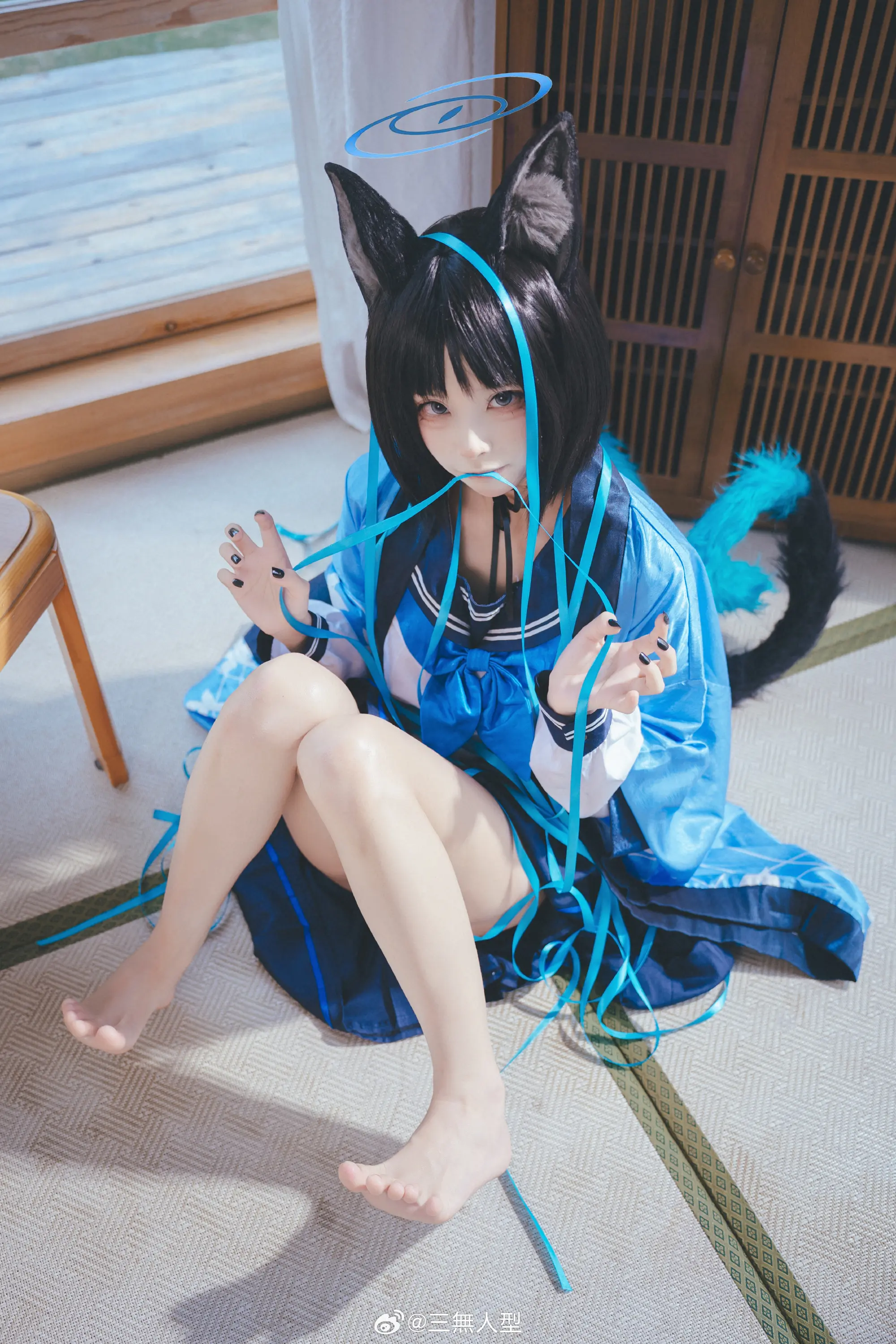 COSPLAY -我会使尽浑身解数向你撒娇的…… 蔚蓝档案 桐生桔梗@三無人型-公众号小姨ai