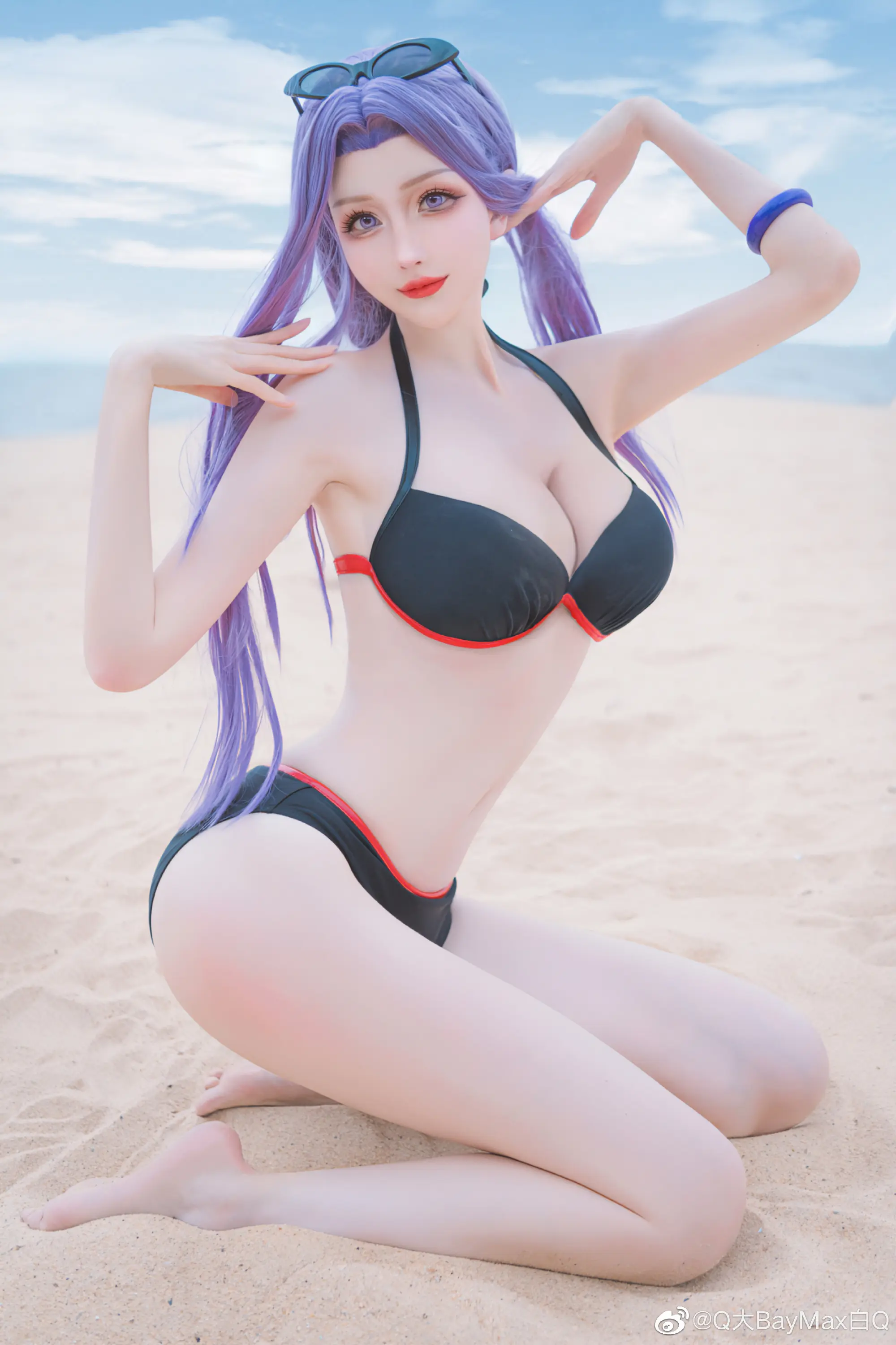 我喜欢水边。喜欢游泳。Master会游泳吗？ 次元少女 FGO 美杜莎@大白愣住了-公众号小姨ai