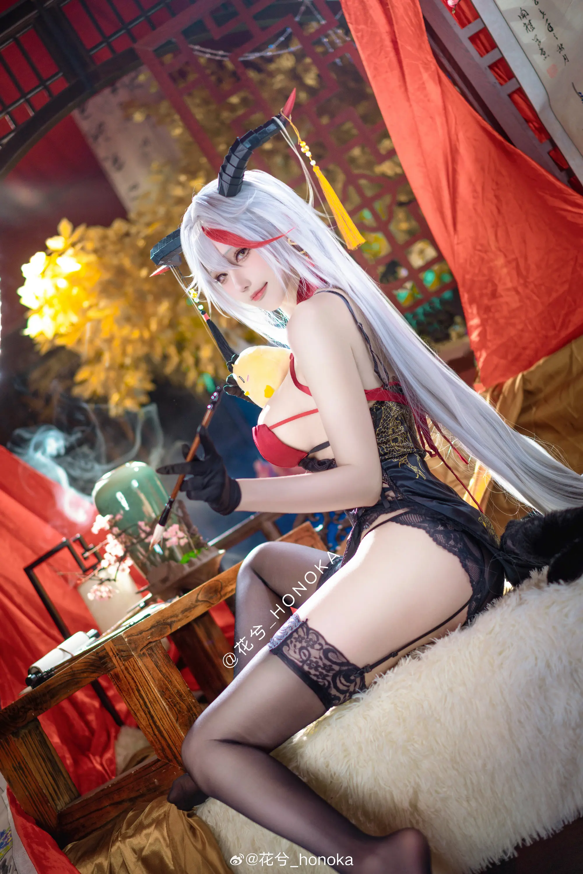 COSPLAY 埃吉尔🏮「金龙腾祥云」🏮 碧蓝航线 埃吉尔@花兮_honoka COSPLAY-第3张