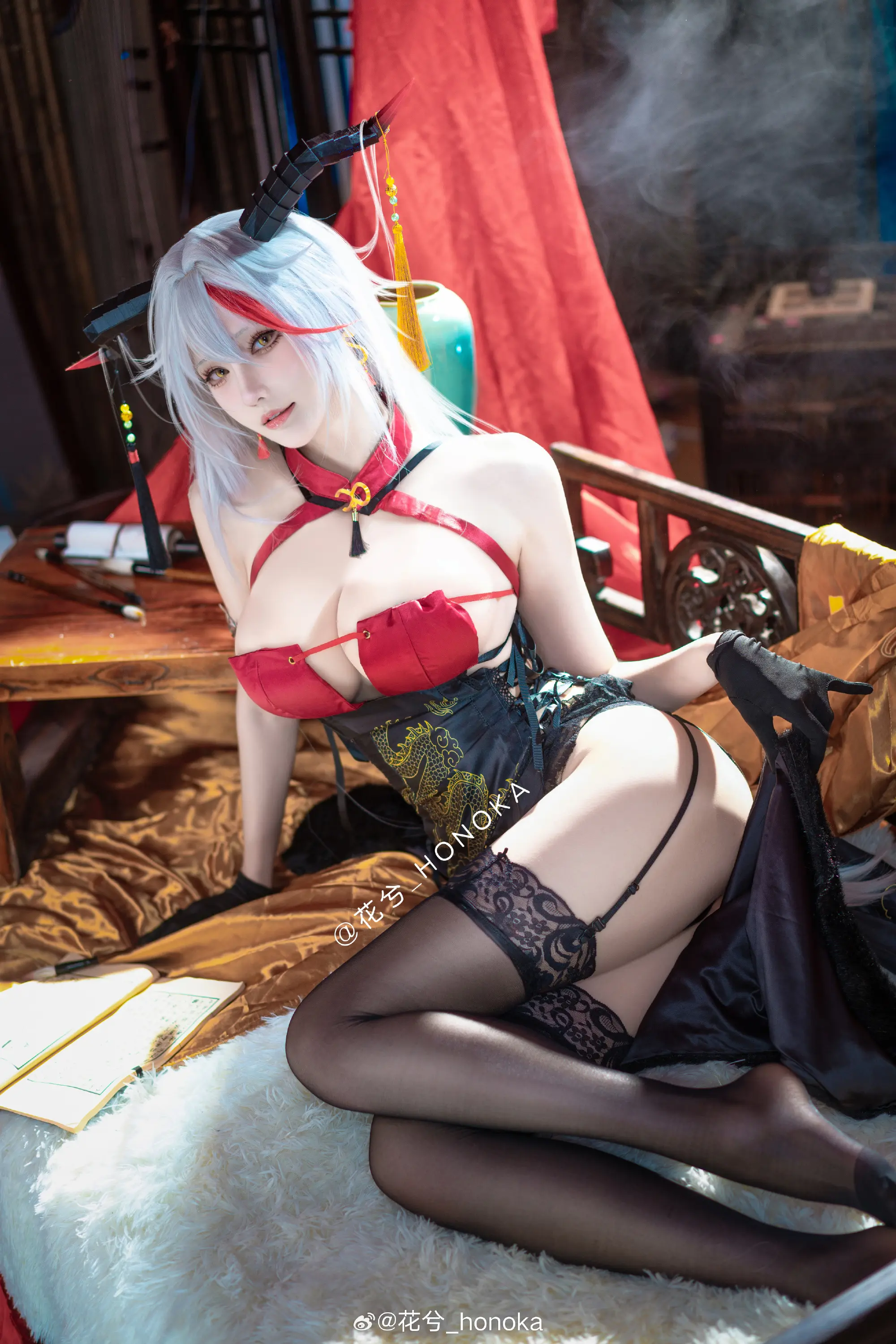COSPLAY 埃吉尔🏮「金龙腾祥云」🏮 碧蓝航线 埃吉尔@花兮_honoka COSPLAY-第2张