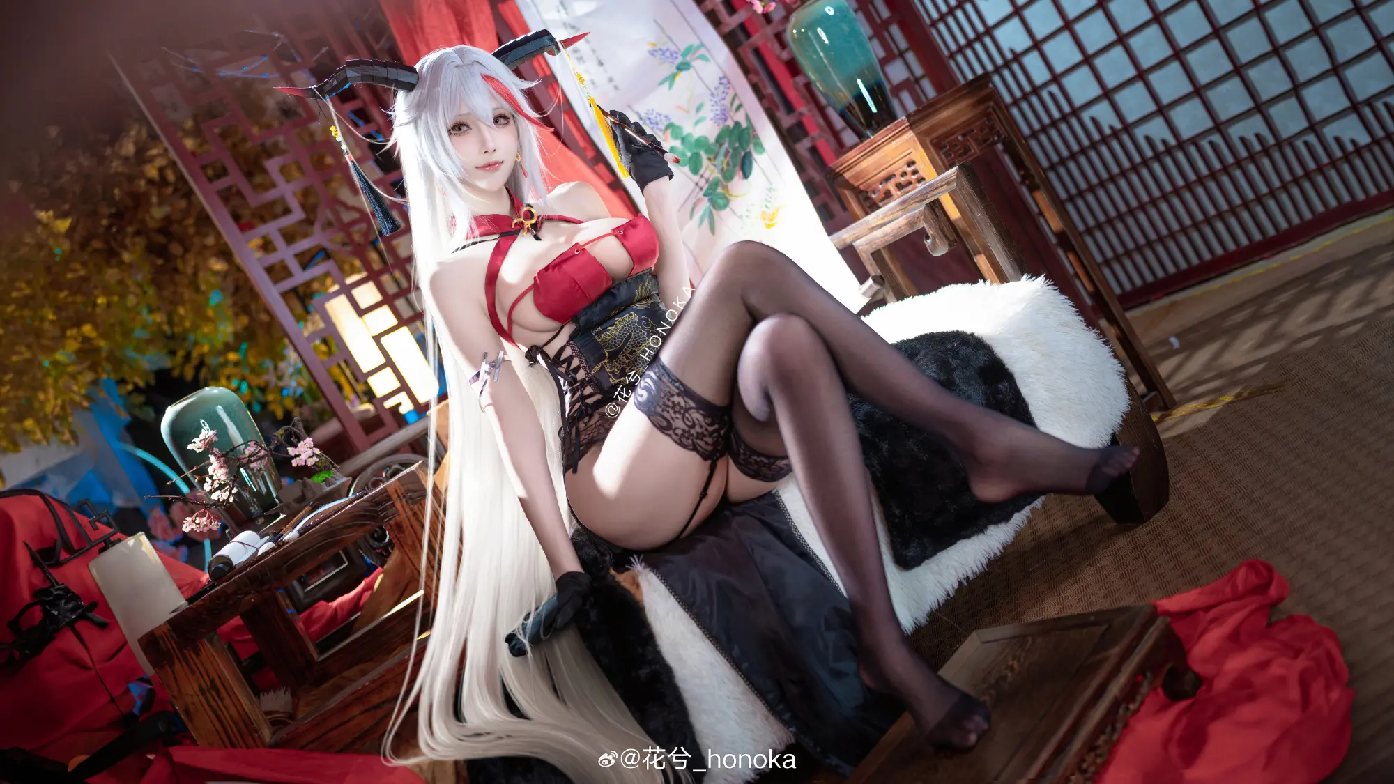 COSPLAY 埃吉尔🏮「金龙腾祥云」🏮 碧蓝航线 埃吉尔@花兮_honoka COSPLAY-第5张