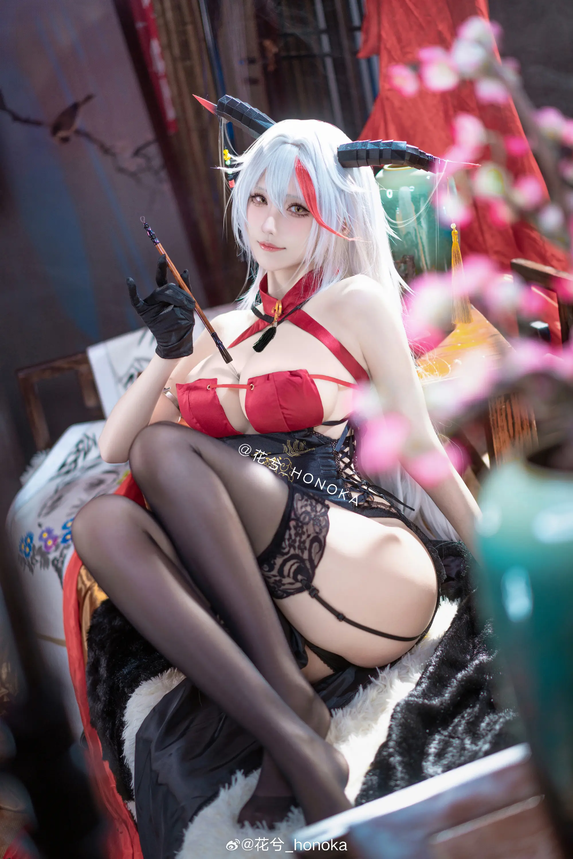 COSPLAY 埃吉尔🏮「金龙腾祥云」🏮 碧蓝航线 埃吉尔@花兮_honoka-公众号小姨ai