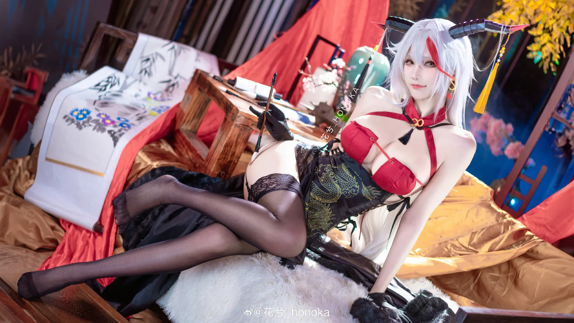 COSPLAY 埃吉尔🏮「金龙腾祥云」🏮 碧蓝航线 埃吉尔@花兮_honoka COSPLAY-第4张