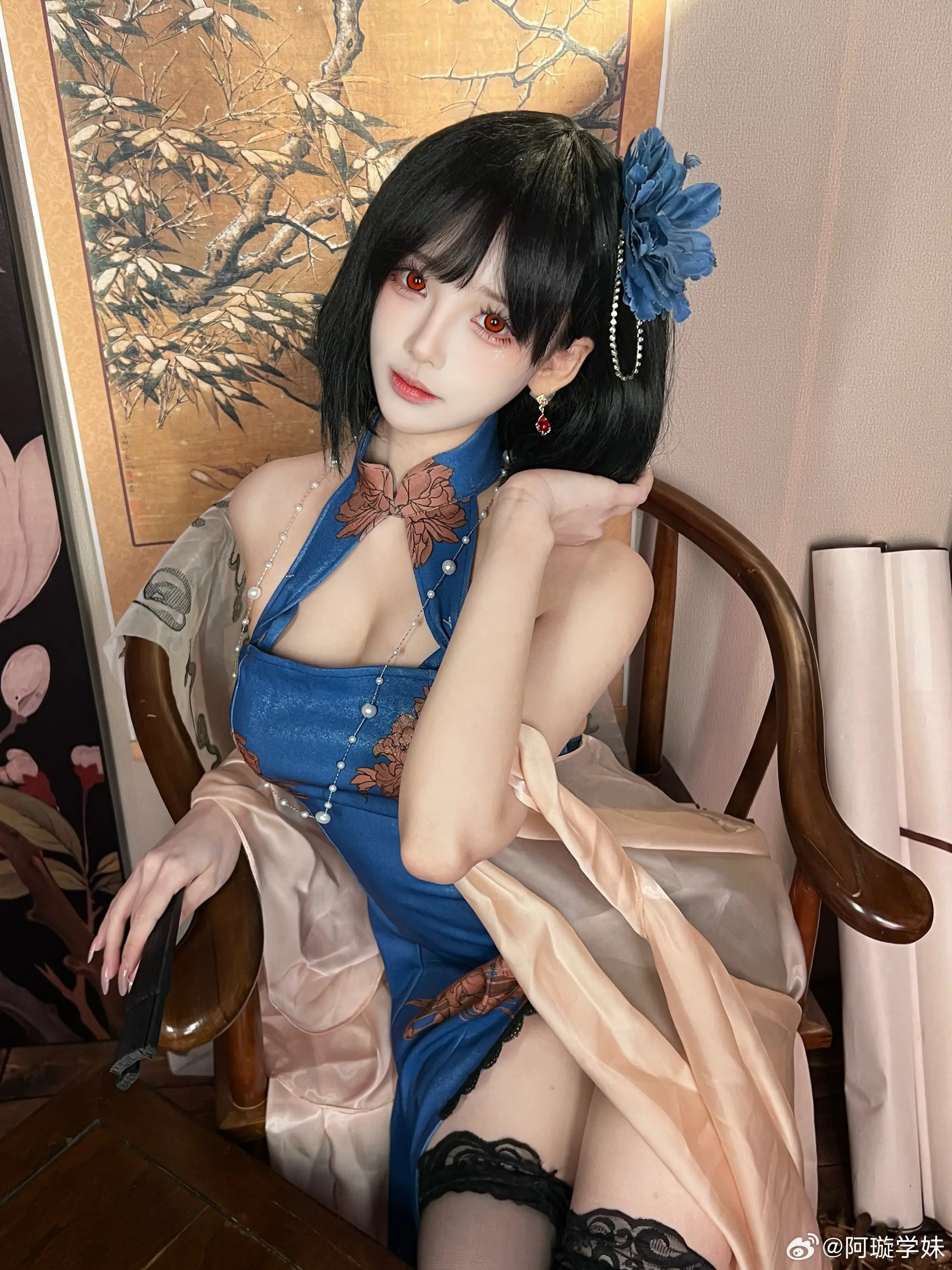 COSPLAY 指挥官～建武的旗袍好看吗 碧蓝航线@阿璇学妹-公众号小姨ai