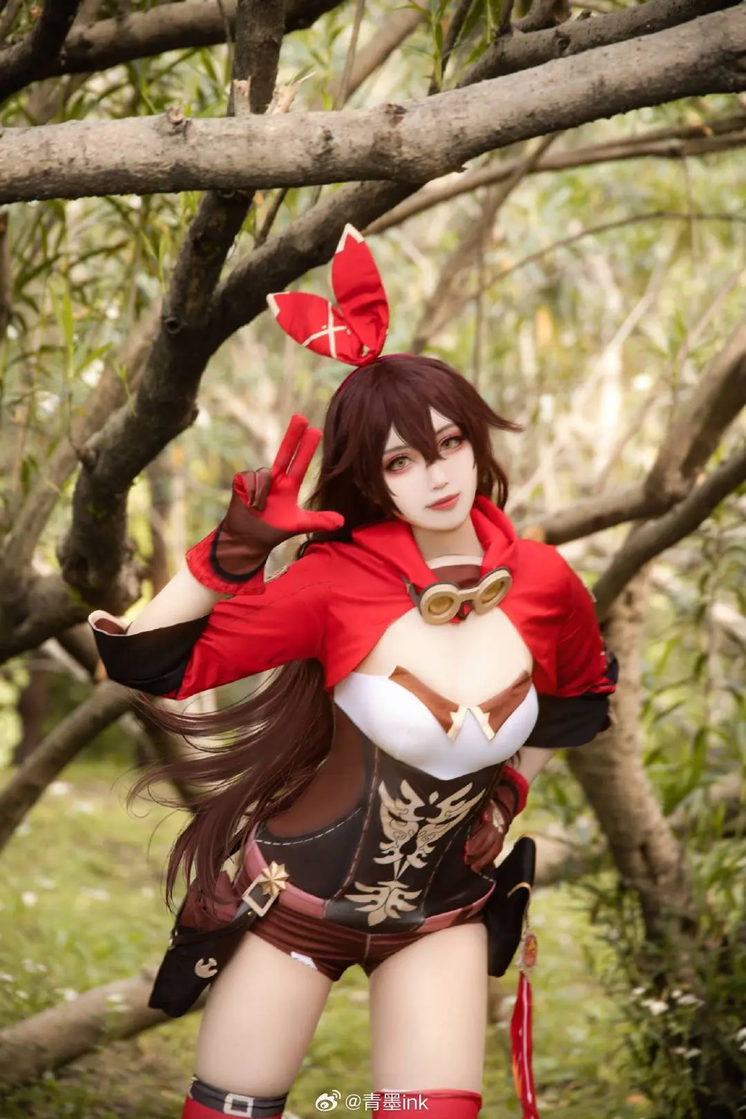 cosplay 原神 安柏生贺cos正片@青墨ink-公众号小姨ai