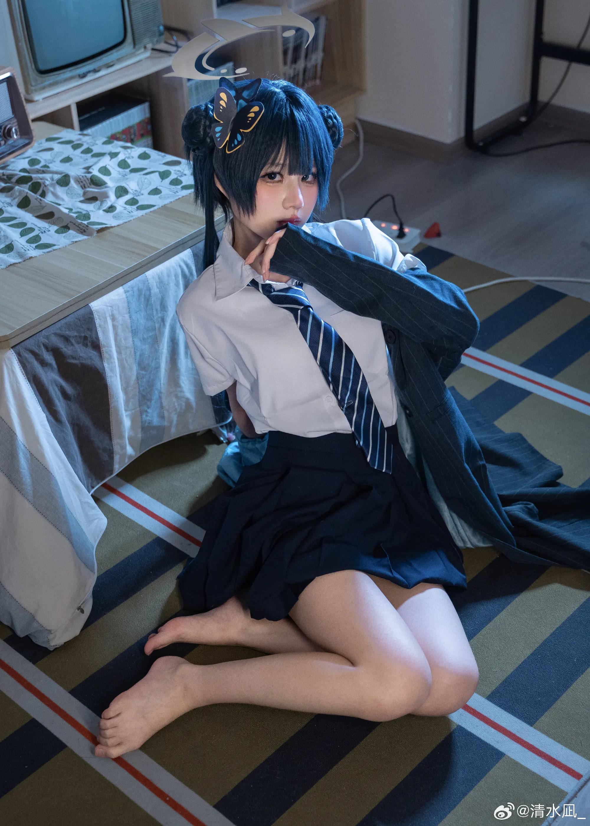 COSPLAY 蔚蓝档案 龙华妃咲@清水凪_-公众号小姨ai